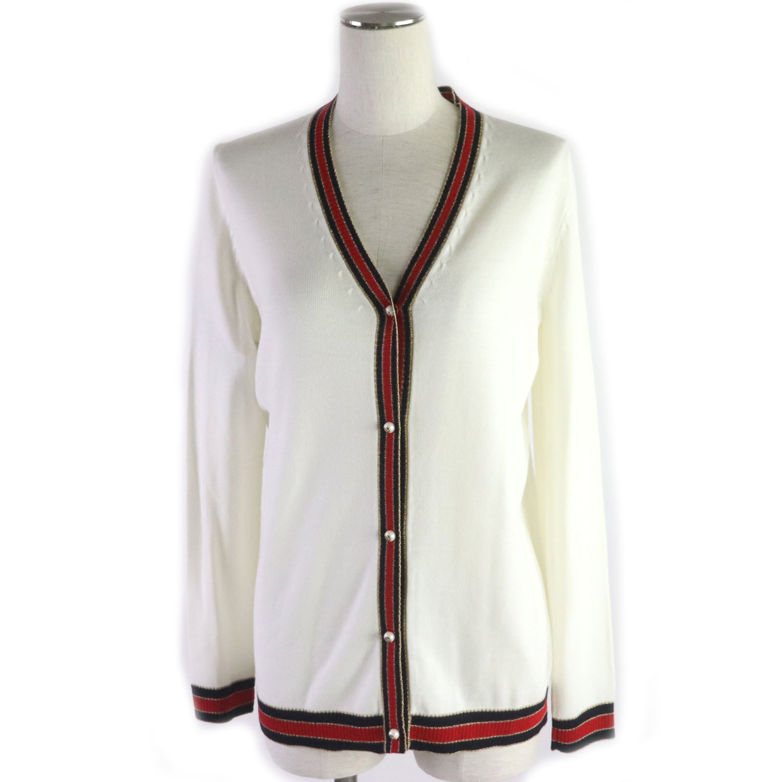 Gucci Wool Cardigan with Pearl Buttons