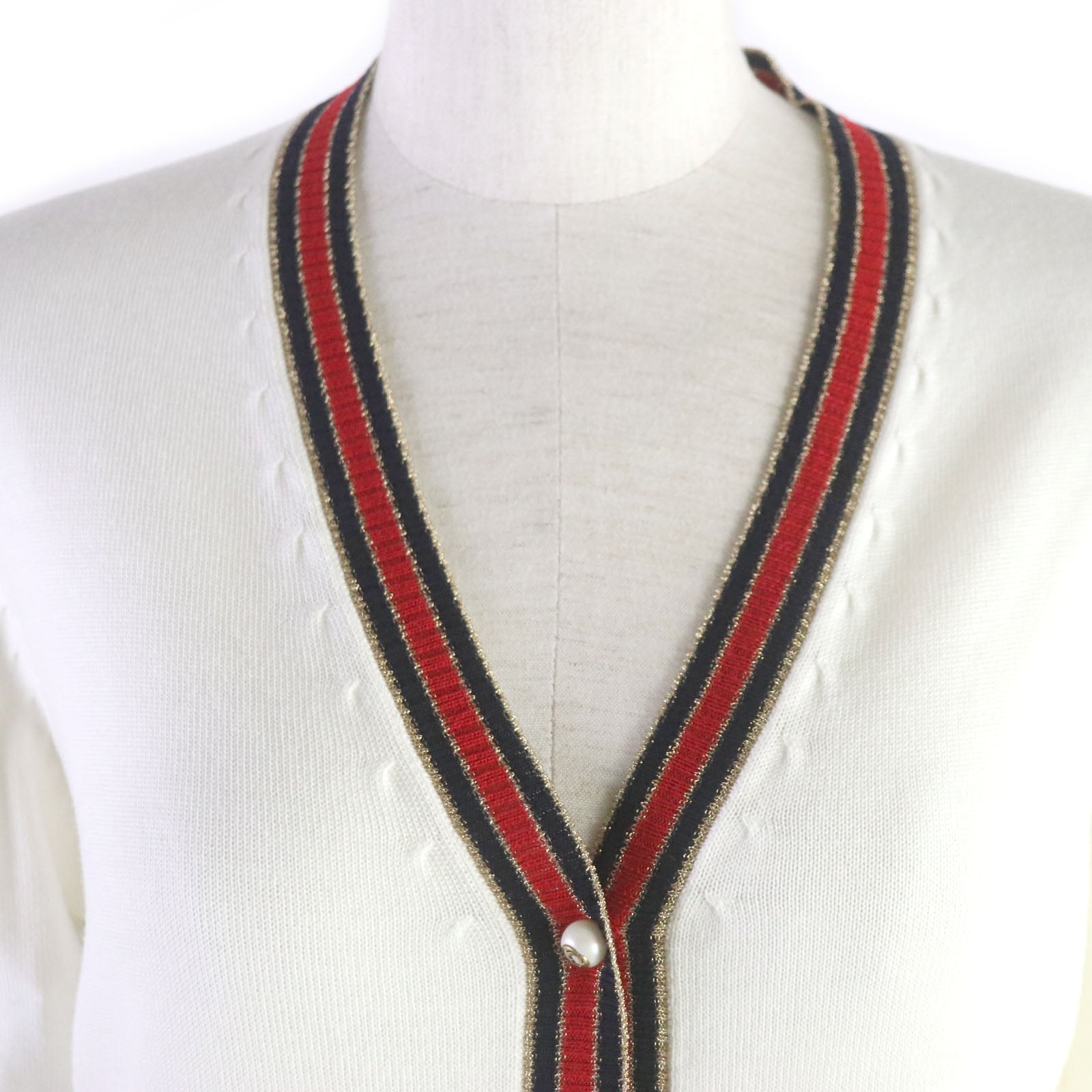 Gucci Wool Cardigan with Pearl Buttons