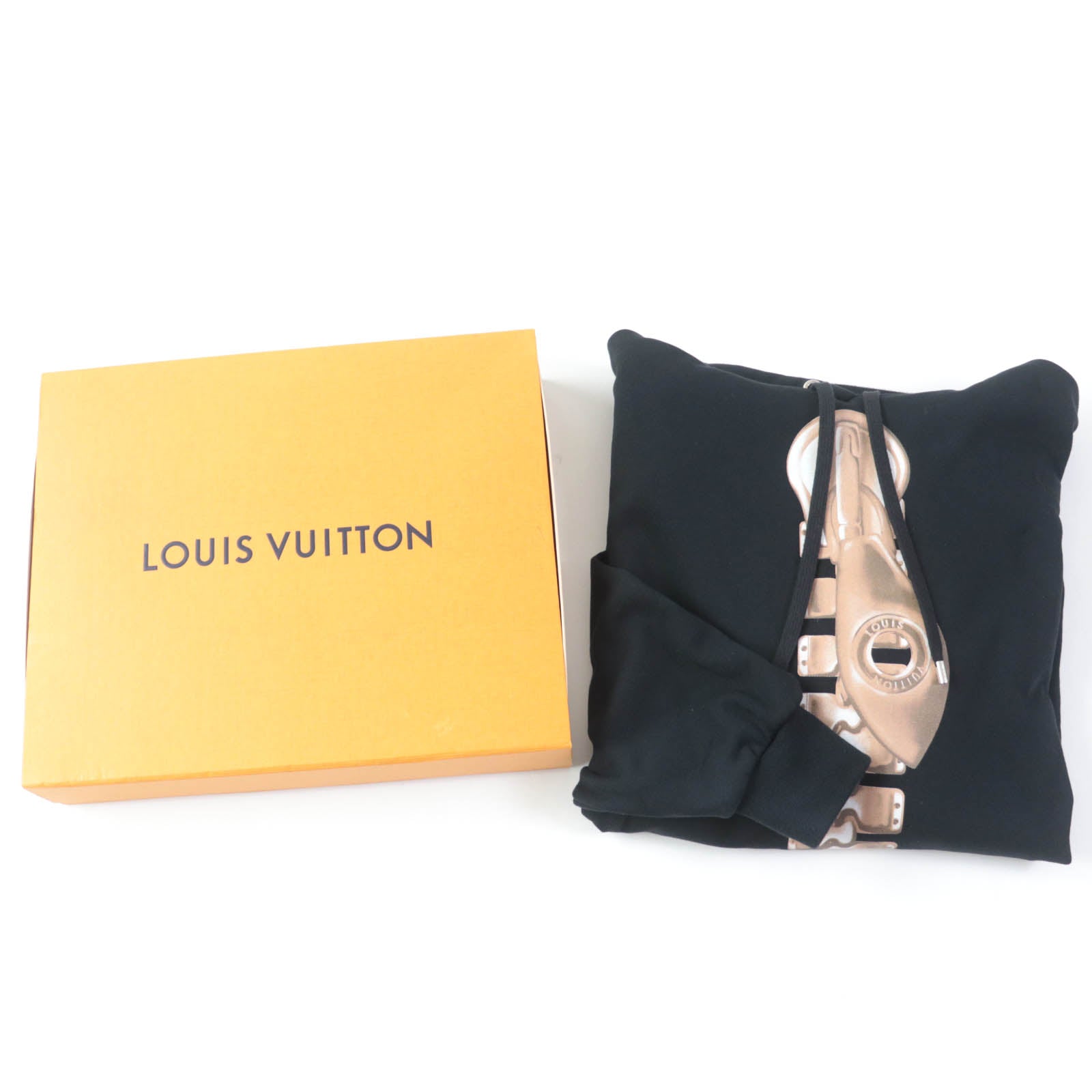 Louis Vuitton Cotton Zipper Print Hoodie M