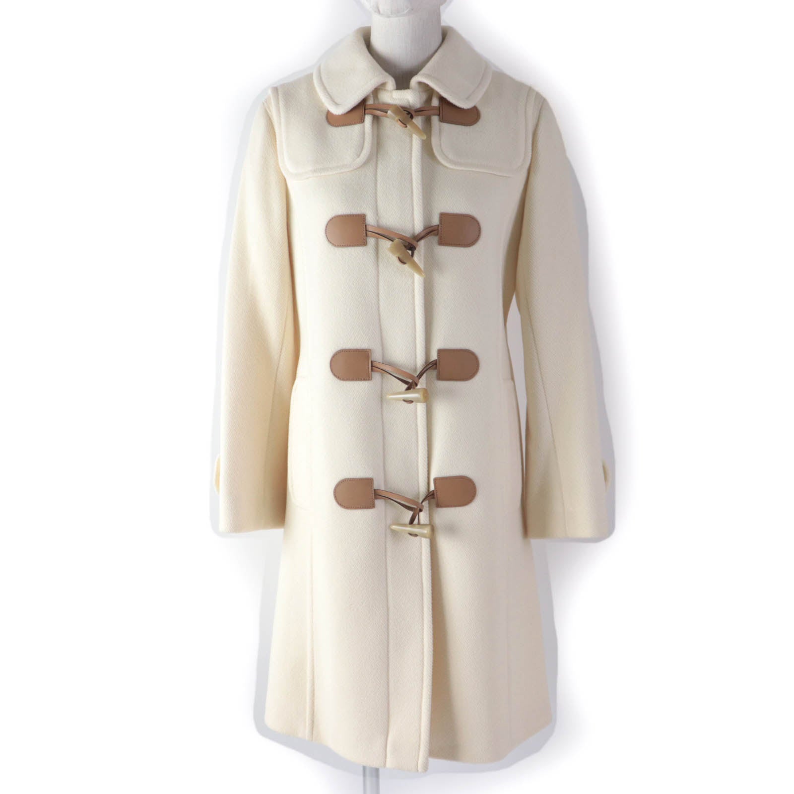 Burberry Wool Nylon Toggle Button Coat Women