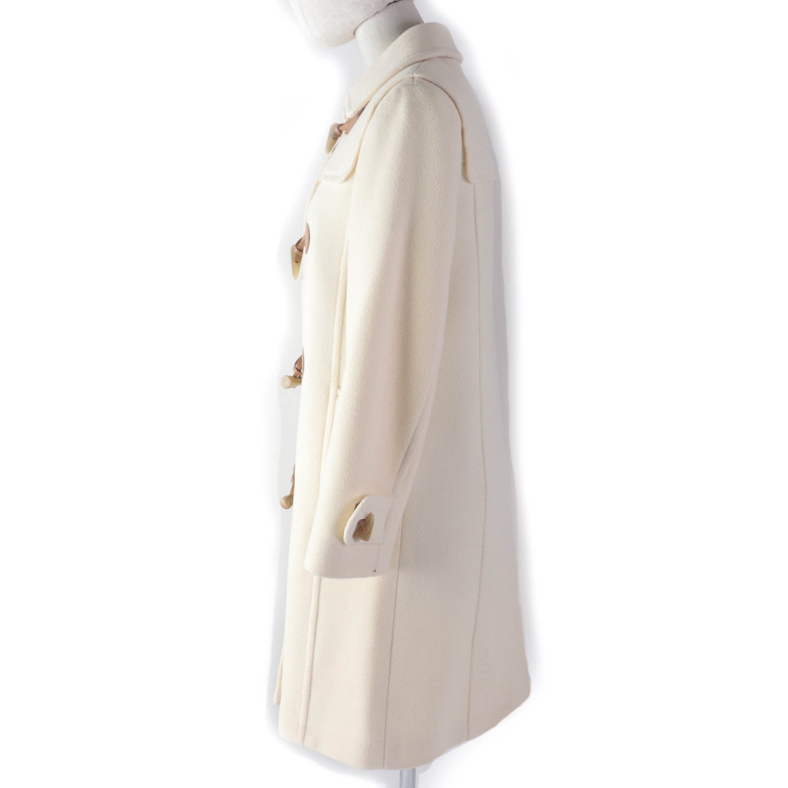 Burberry Wool Nylon Toggle Button Coat Women