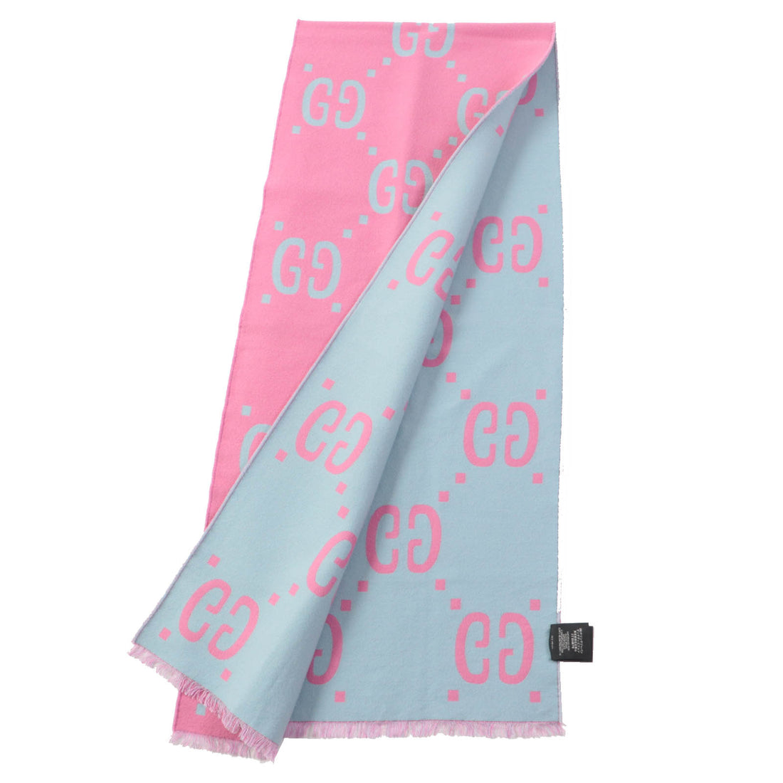 Gucci Wool Silk GG Jacquard Scarf 505395