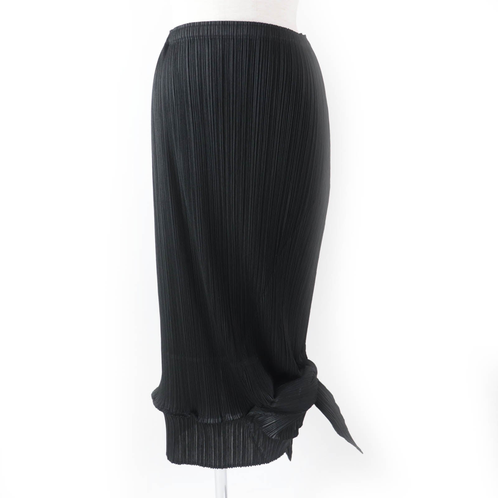 Pleats Please Polyester Long Skirt Black Women