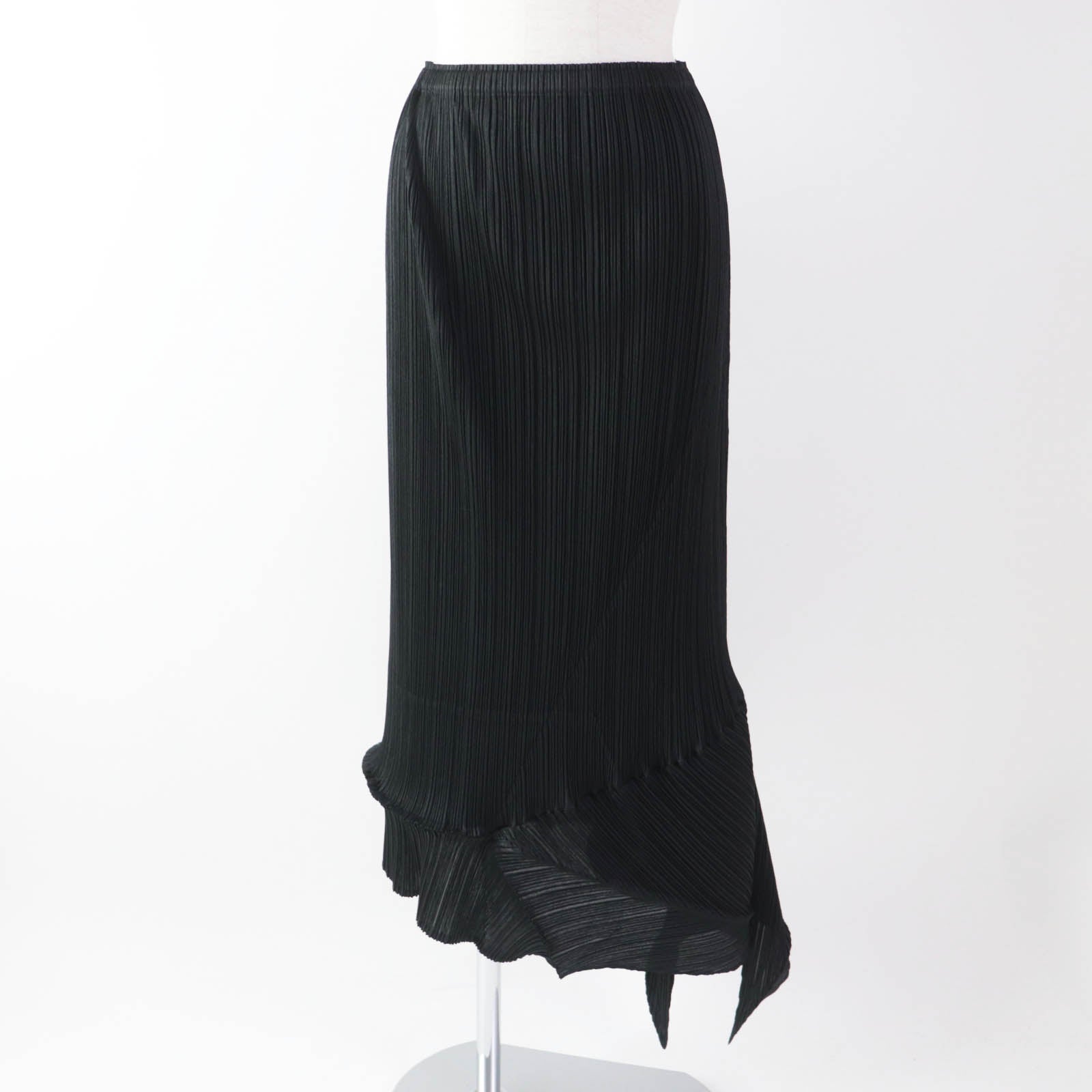 Pleats Please Polyester Long Skirt Black Women