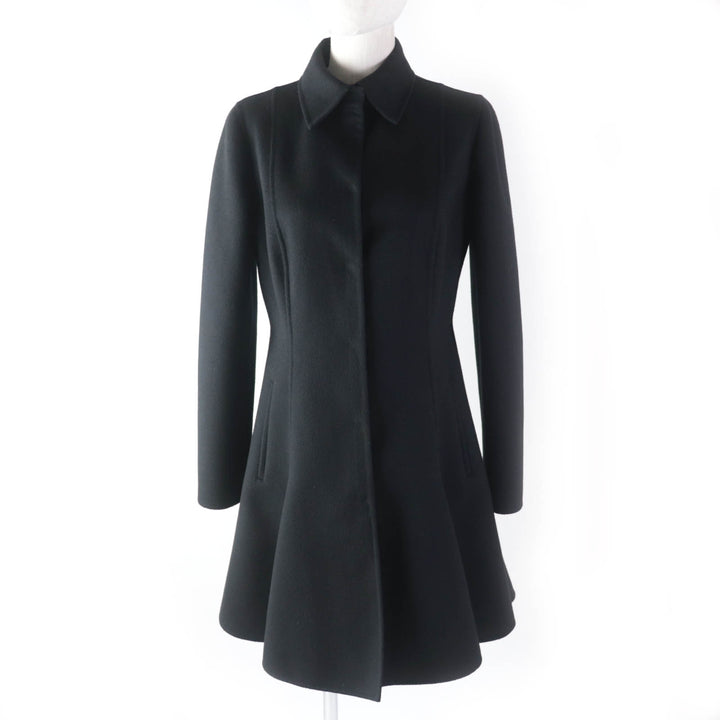 Valentino Wool Cashmere Flare Coat Black 40