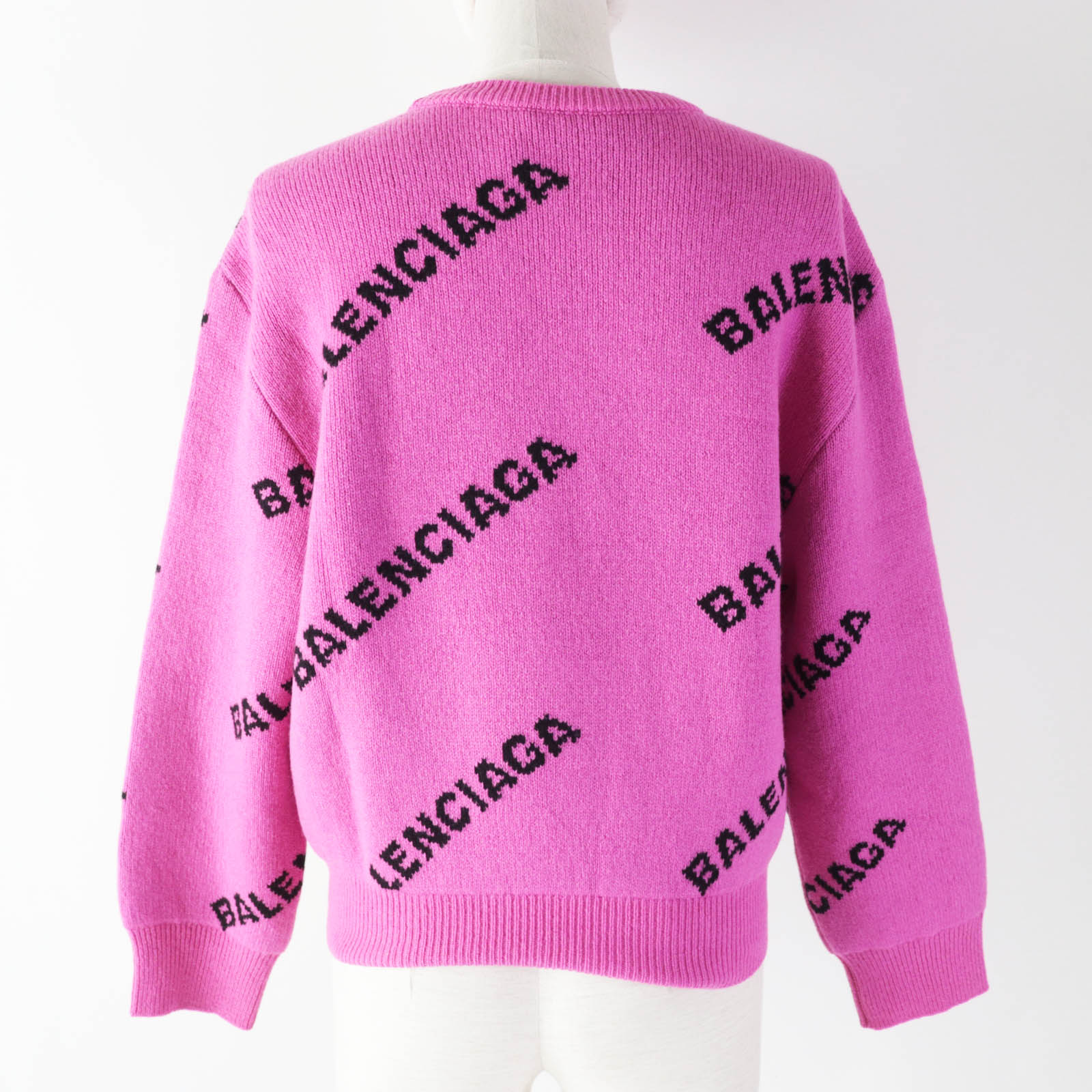 Balenciaga Wool Nylon Logo Knit Sweater 34