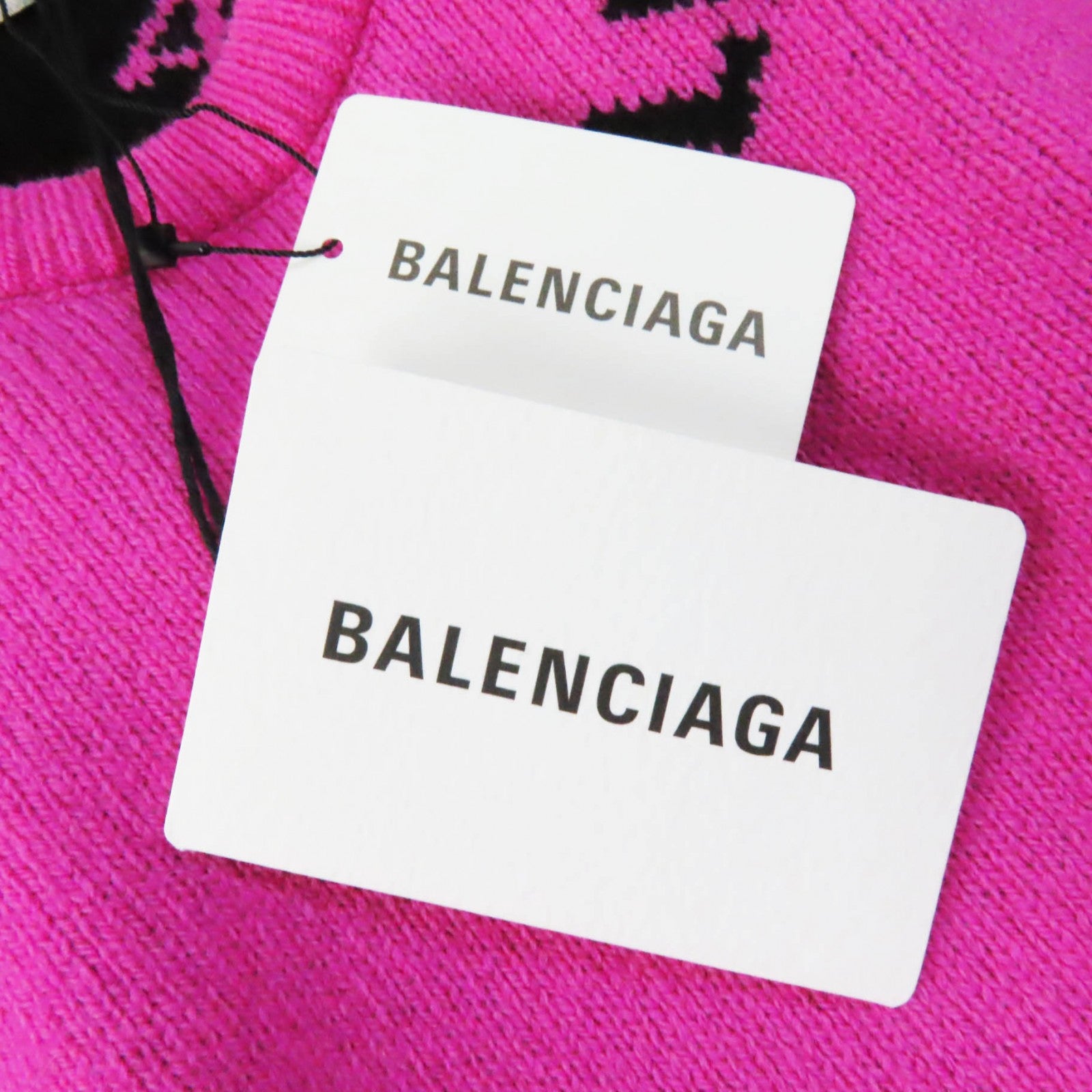 Balenciaga Wool Nylon Logo Knit Sweater 34