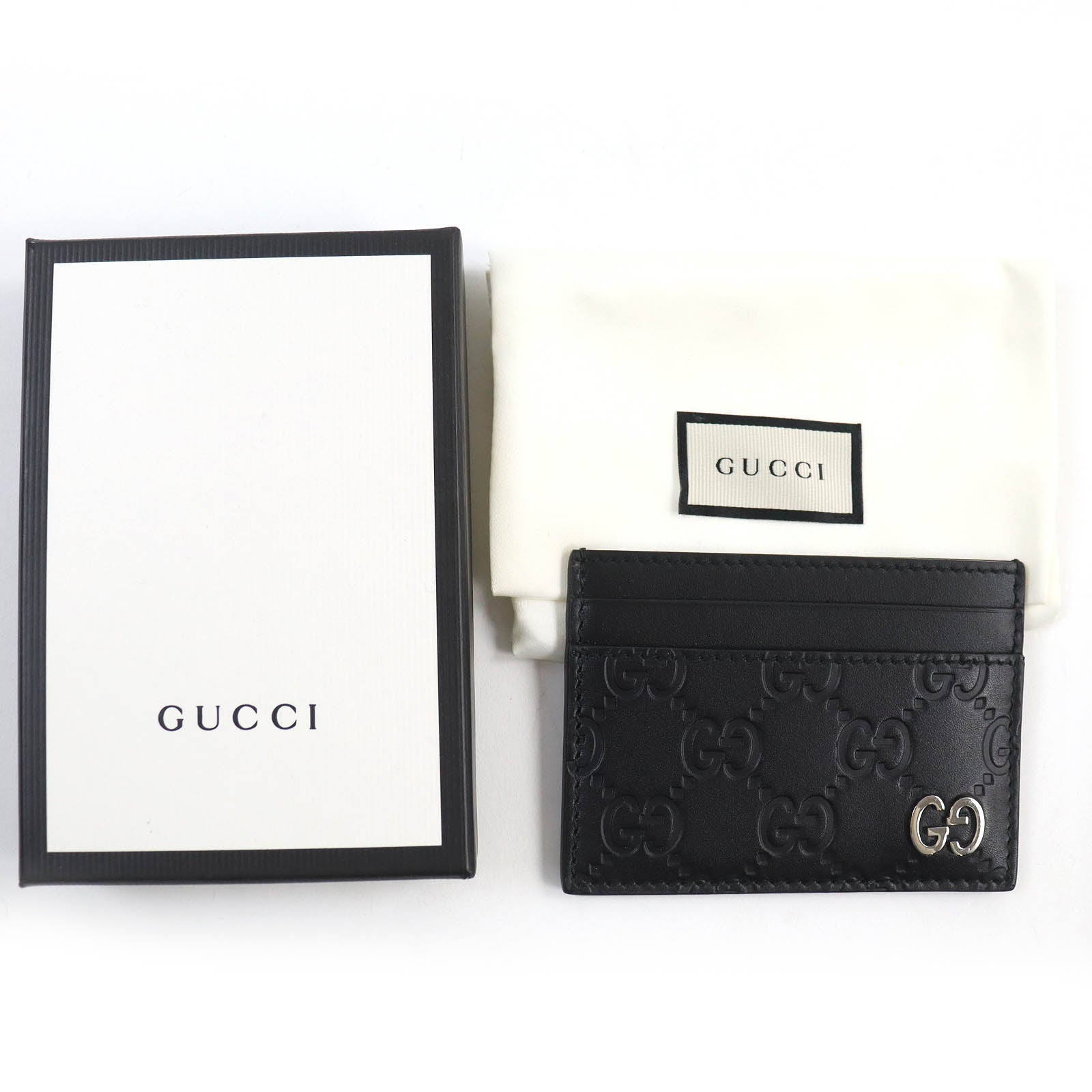 Gucci Guccissima Leather Card Case 473927