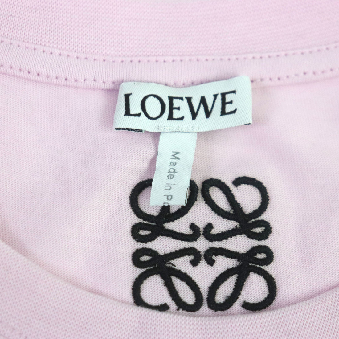 LOEWE Cotton Anagram Print T-Shirt Pink S