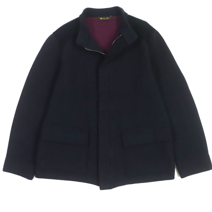 Loro Piana Cashmere Knit Blouson Navy 50