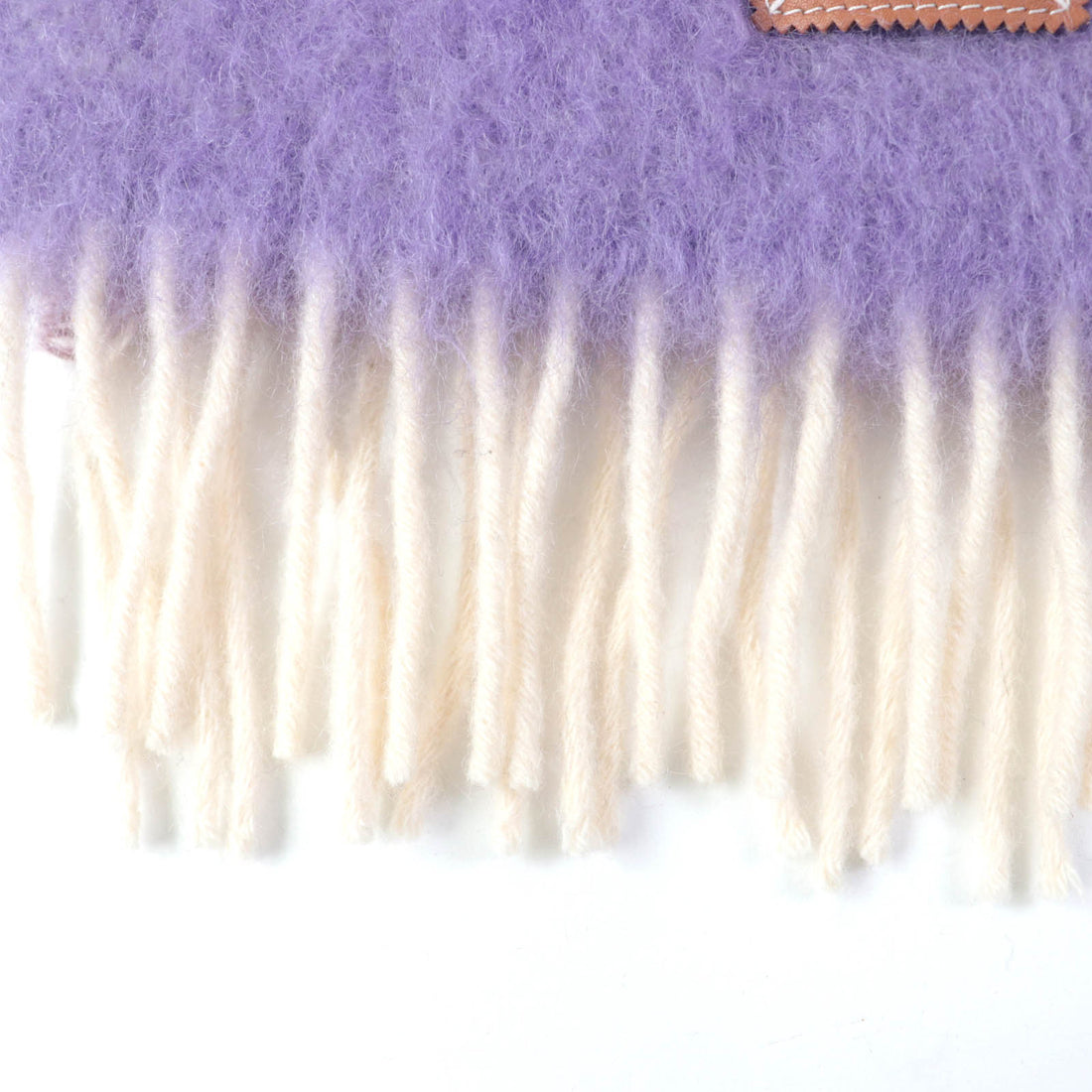 Loewe Mohair Wool Long Fringe Scarf Multicolor