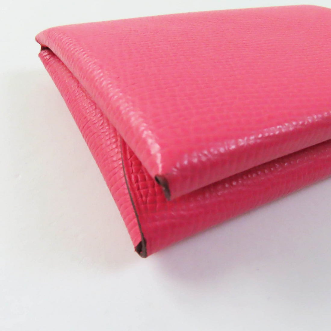 HERMES Calvi Duo Card Case Rose Azare