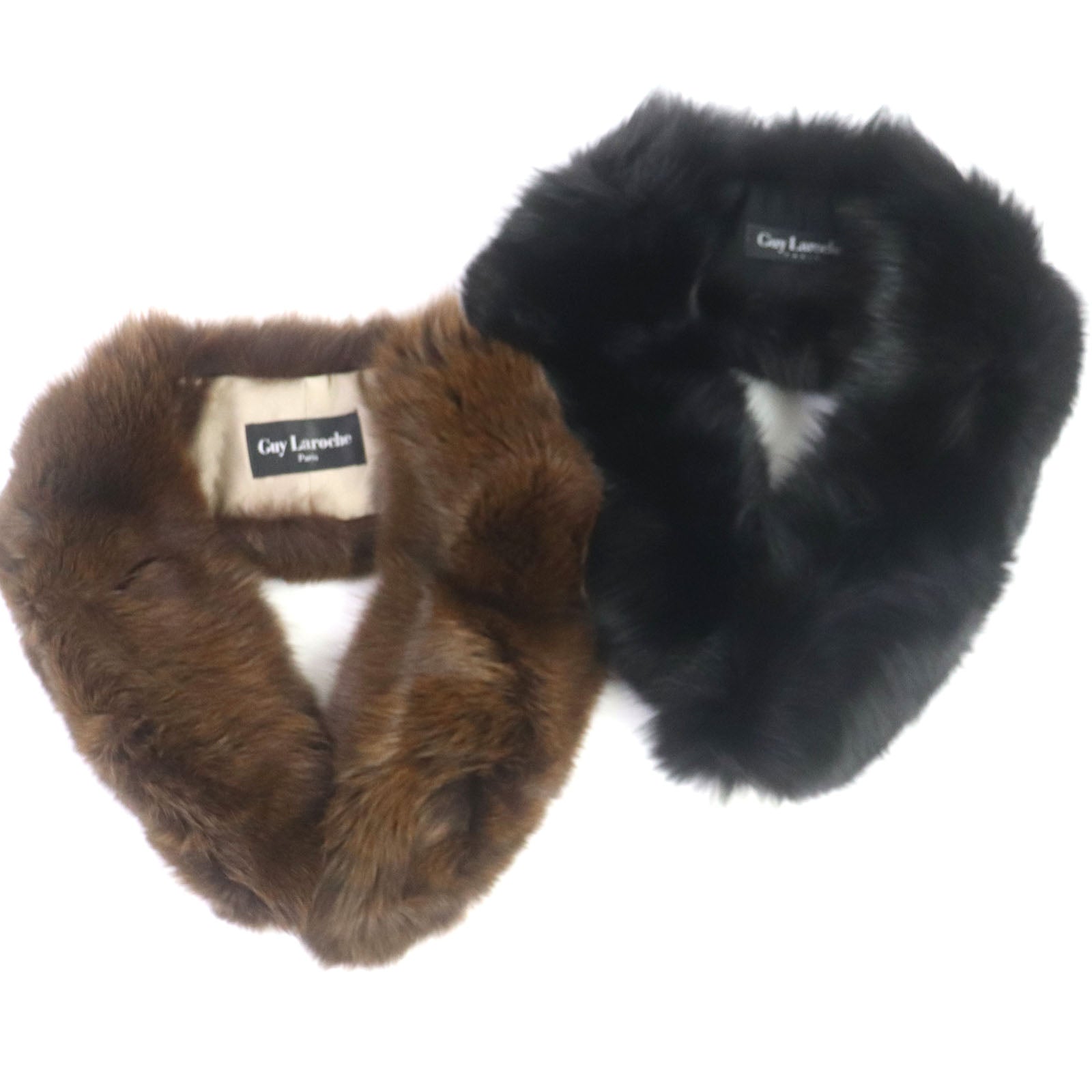 Guy Laroche Fox Fur Shawl 2-Piece Set