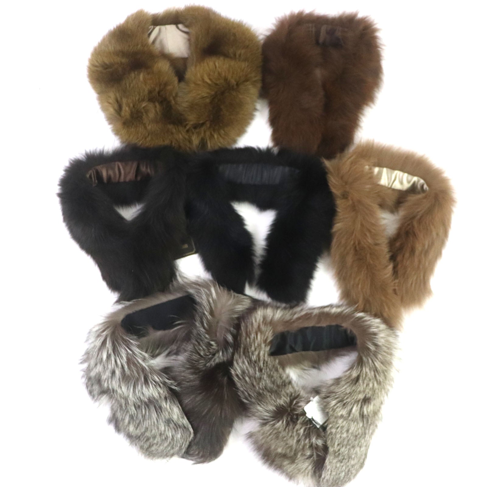 Marmot Fur Shawl 7-Piece Set Brown