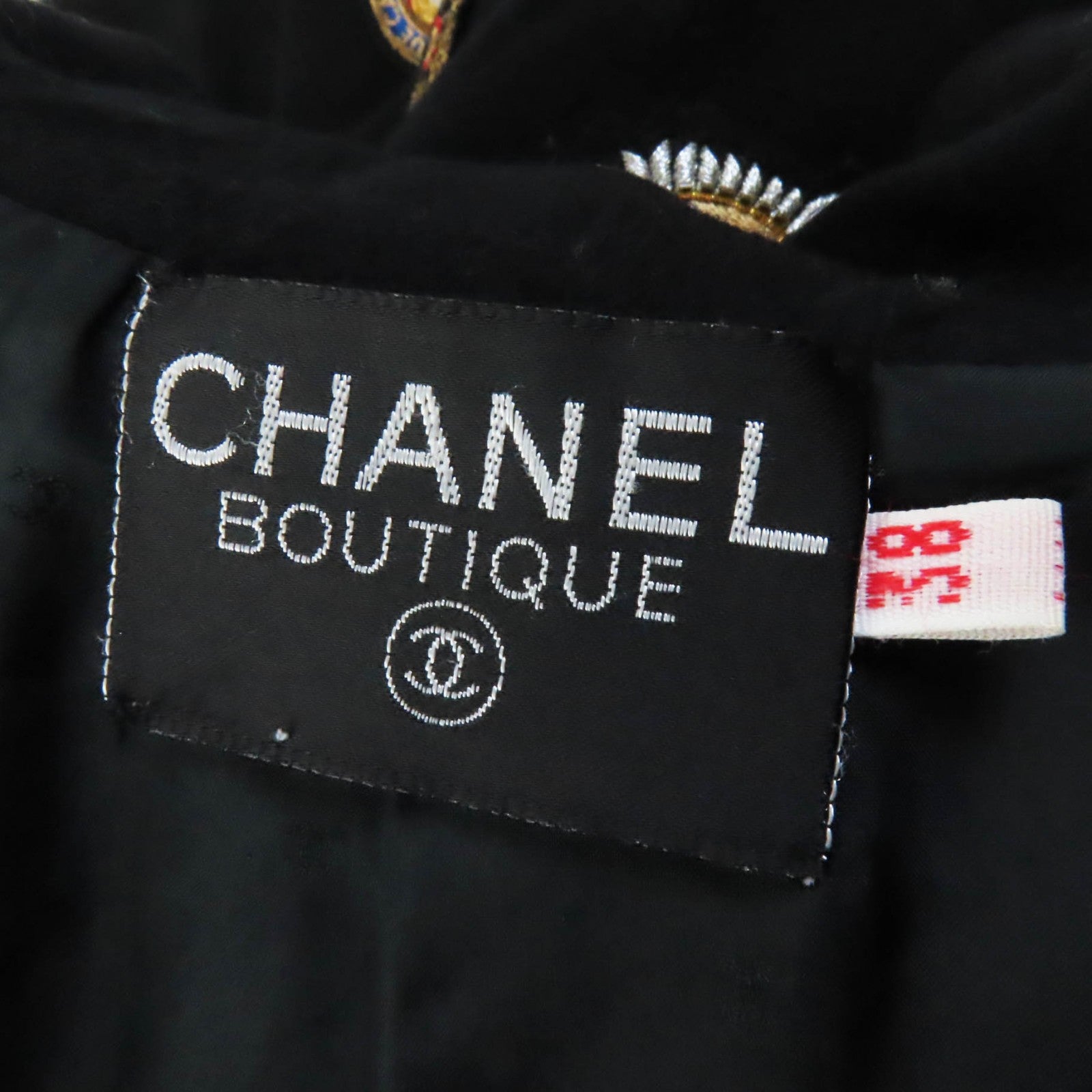 Chanel Vintage COCO Mark Gold Button Jacket