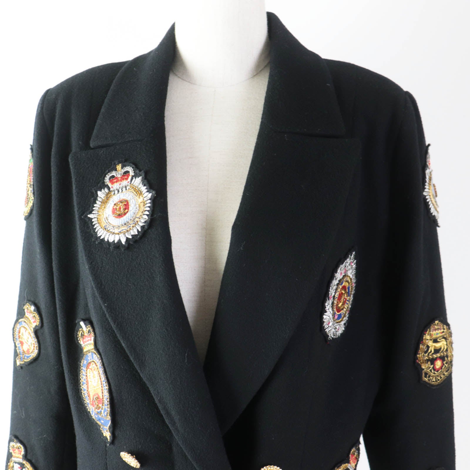 Chanel Vintage COCO Mark Gold Button Jacket