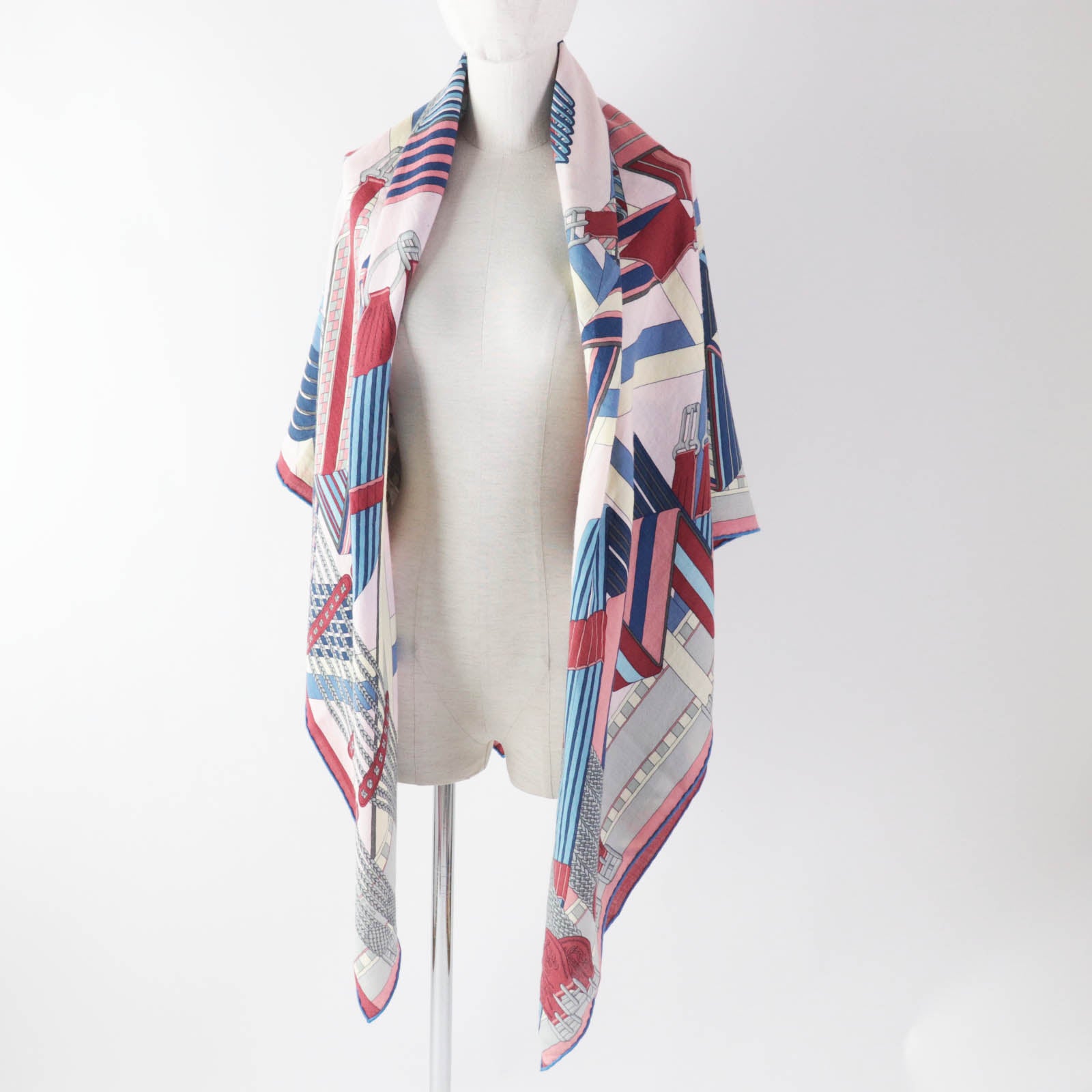 Hermes SANGLES EN ZIGZAG Carre 140 Scarf