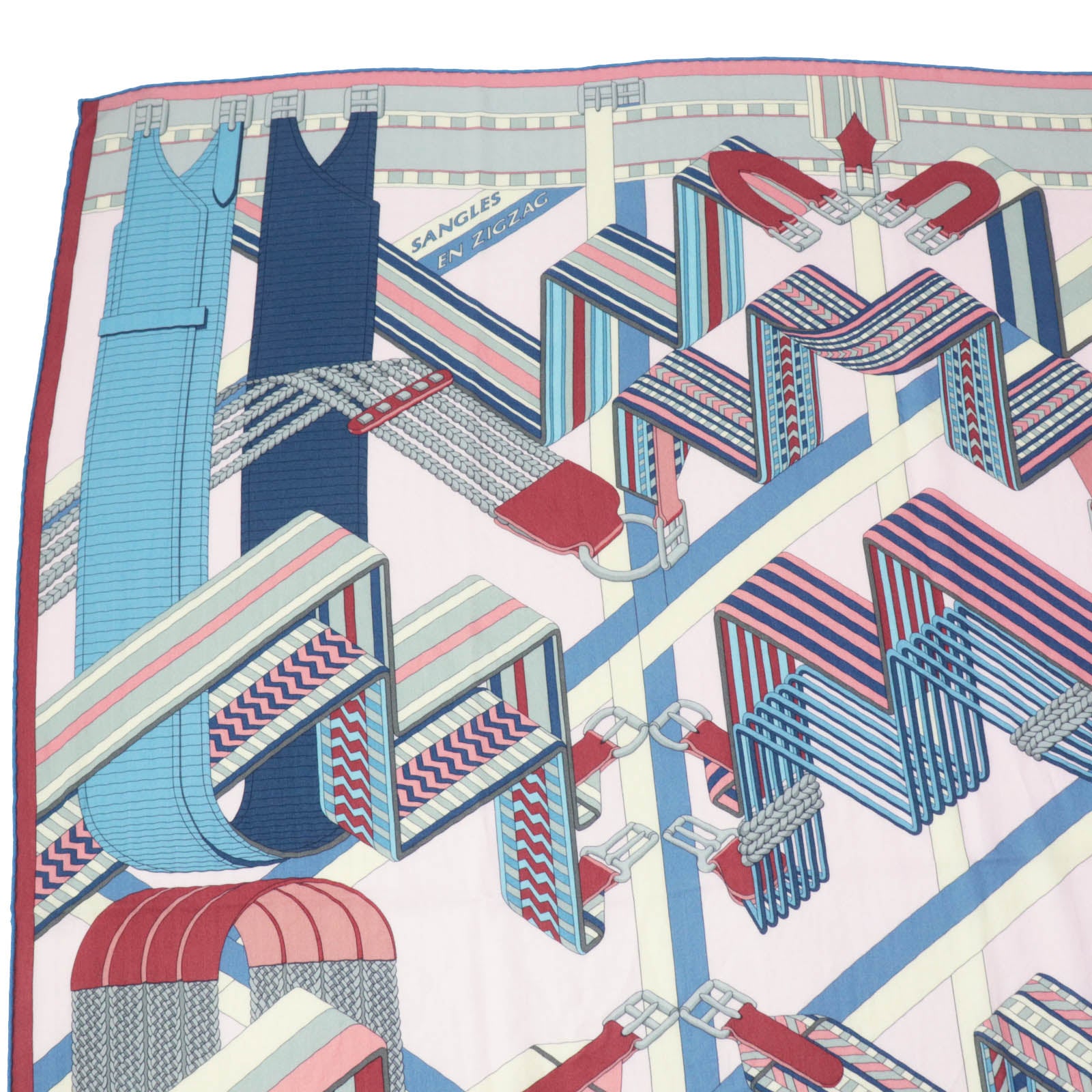 Hermes SANGLES EN ZIGZAG Carre 140 Scarf