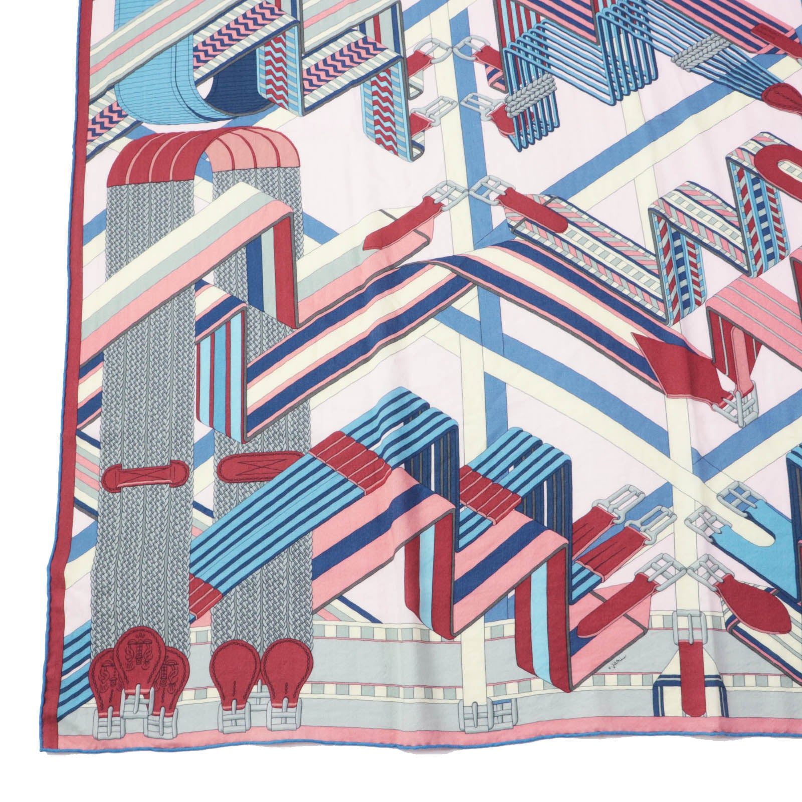 Hermes SANGLES EN ZIGZAG Carre 140 Scarf