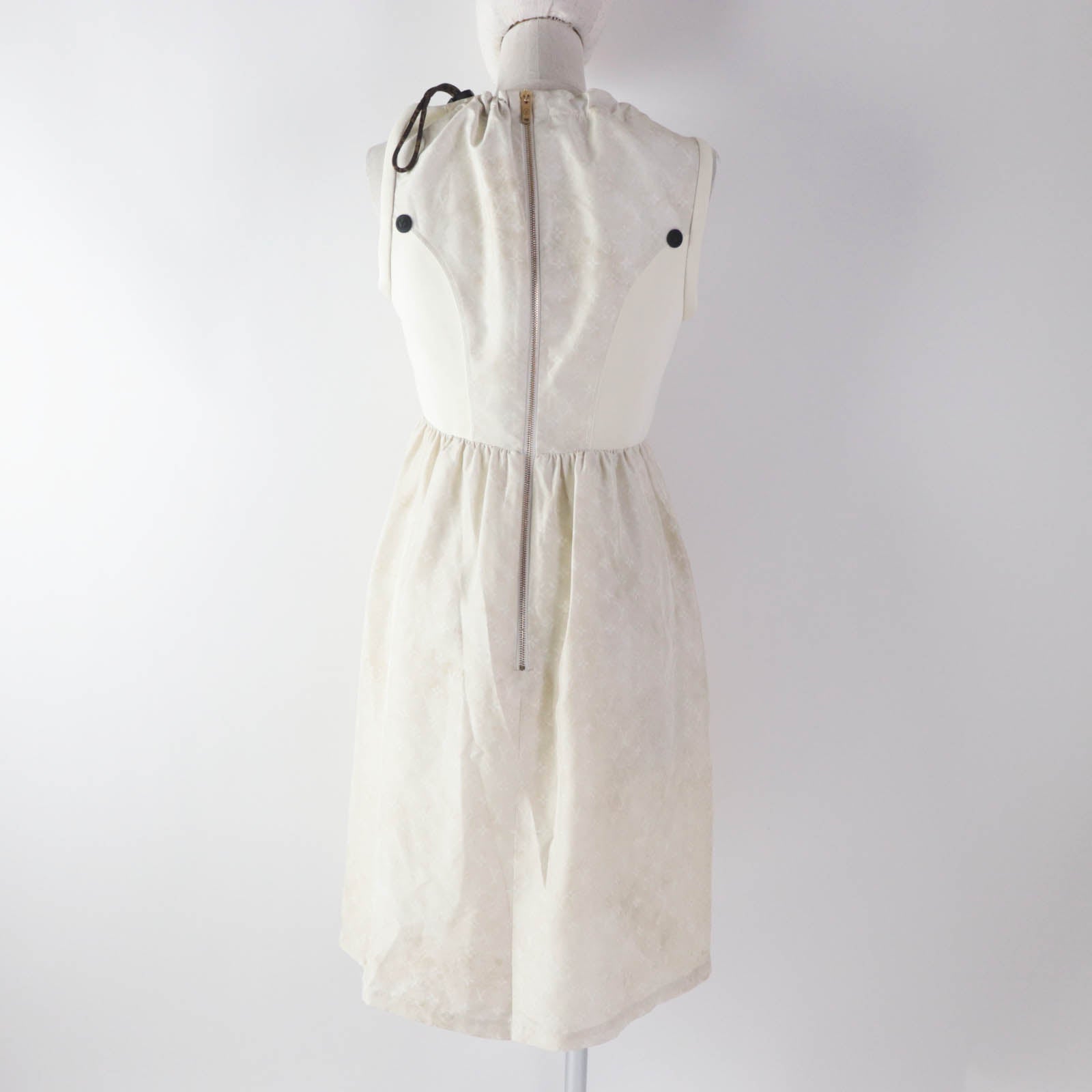 Louis Vuitton Scuba Dress Silk Nylon Monogram Beige