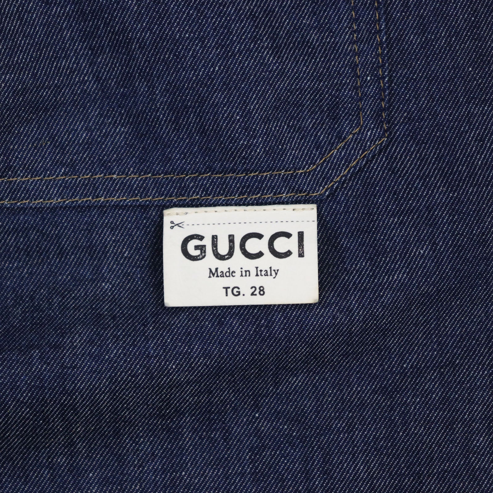 Gucci Cotton Linen Drawstring Pants Indigo