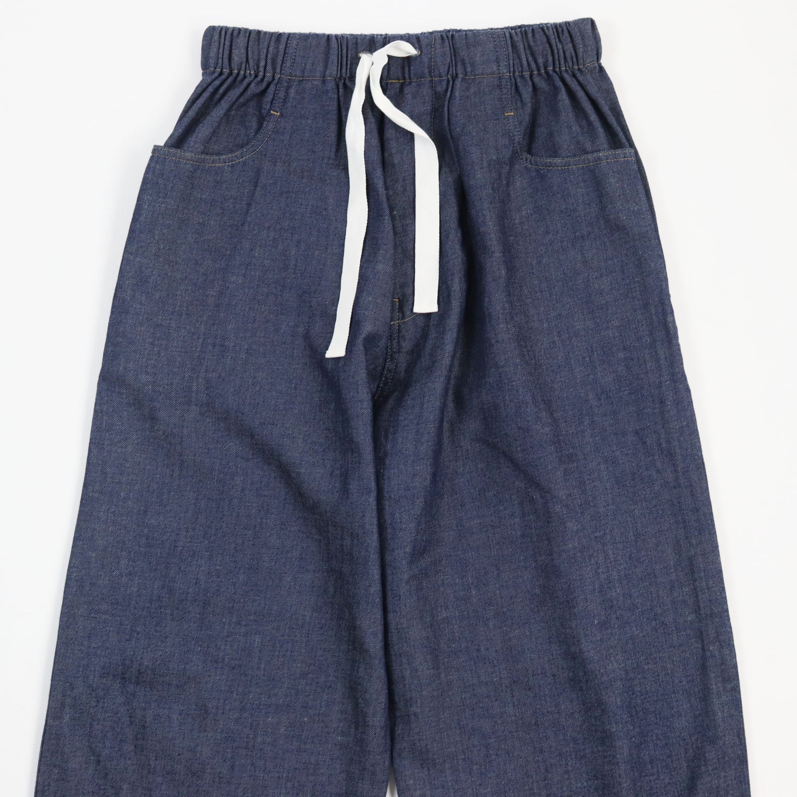 Gucci Cotton Linen Drawstring Pants Indigo