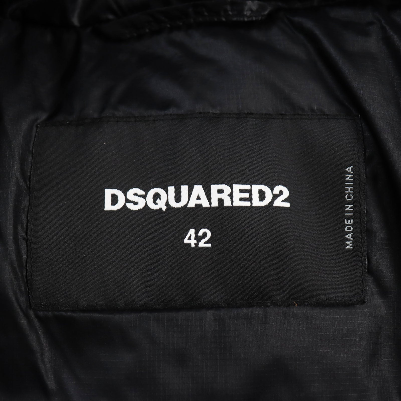 DSQUARED2 Nylon Hooded Down Jacket Black Blue