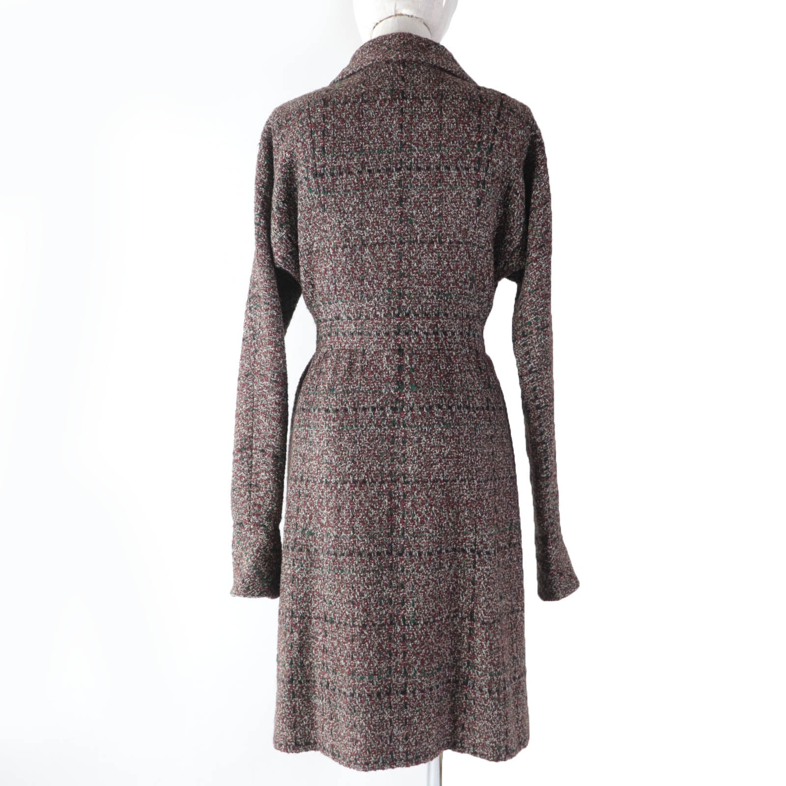 Chanel Tweed Coat Multicolor ZIP UP 34