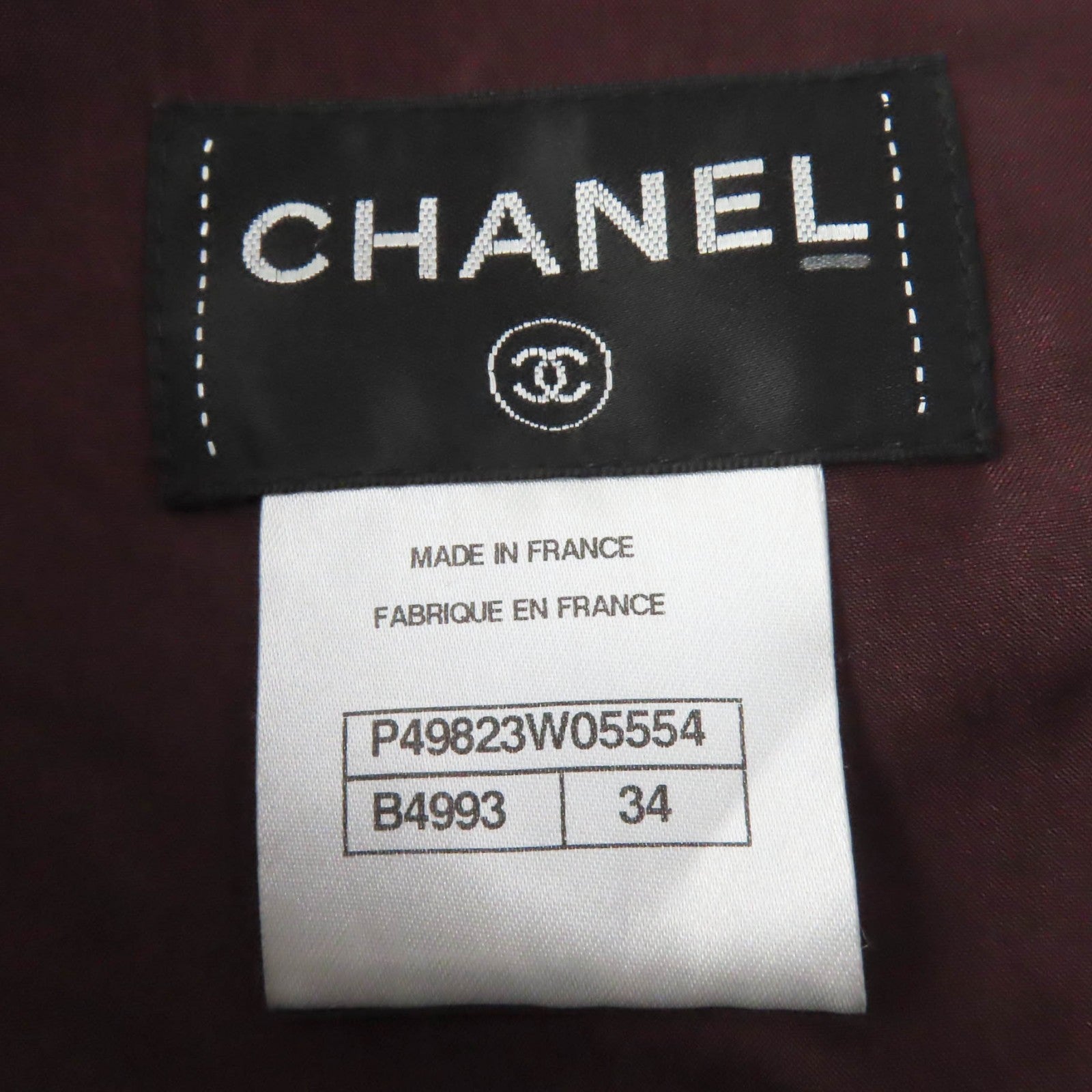 Chanel Tweed Coat Multicolor ZIP UP 34