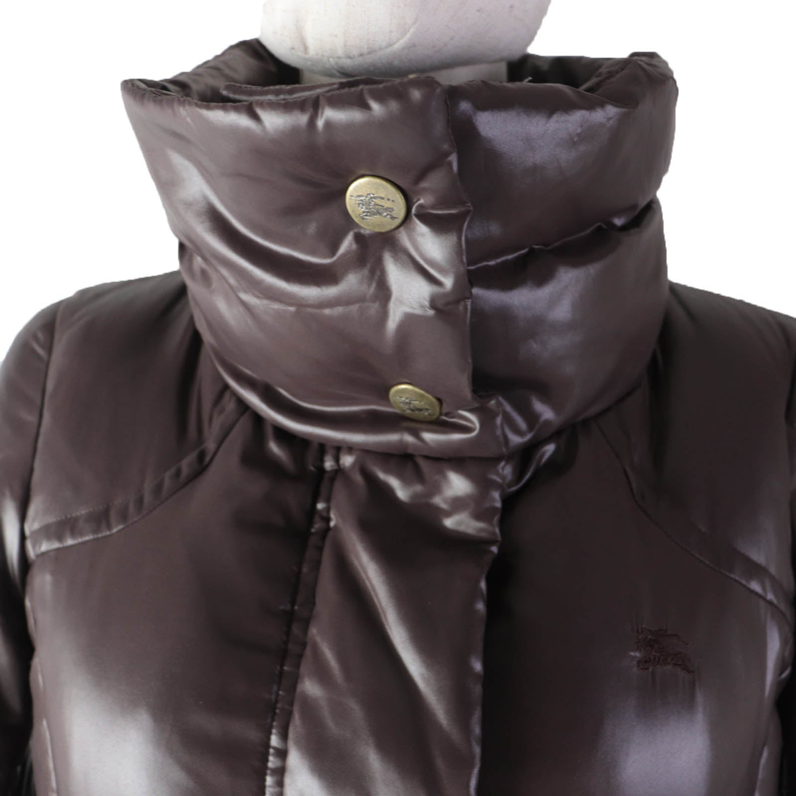 Burberry Nylon Down Coat Brown Women