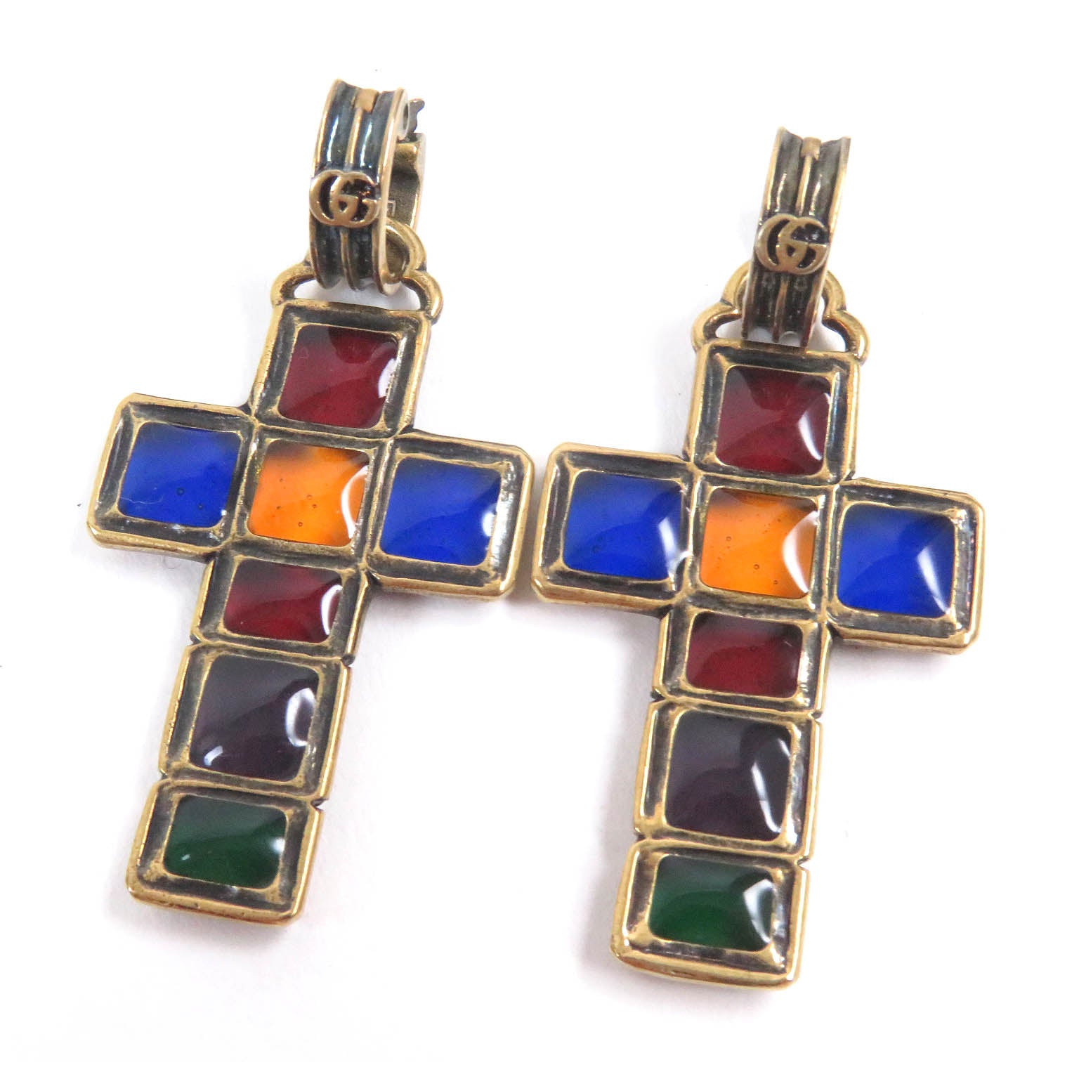 Gucci Double G Cross Earrings 548776