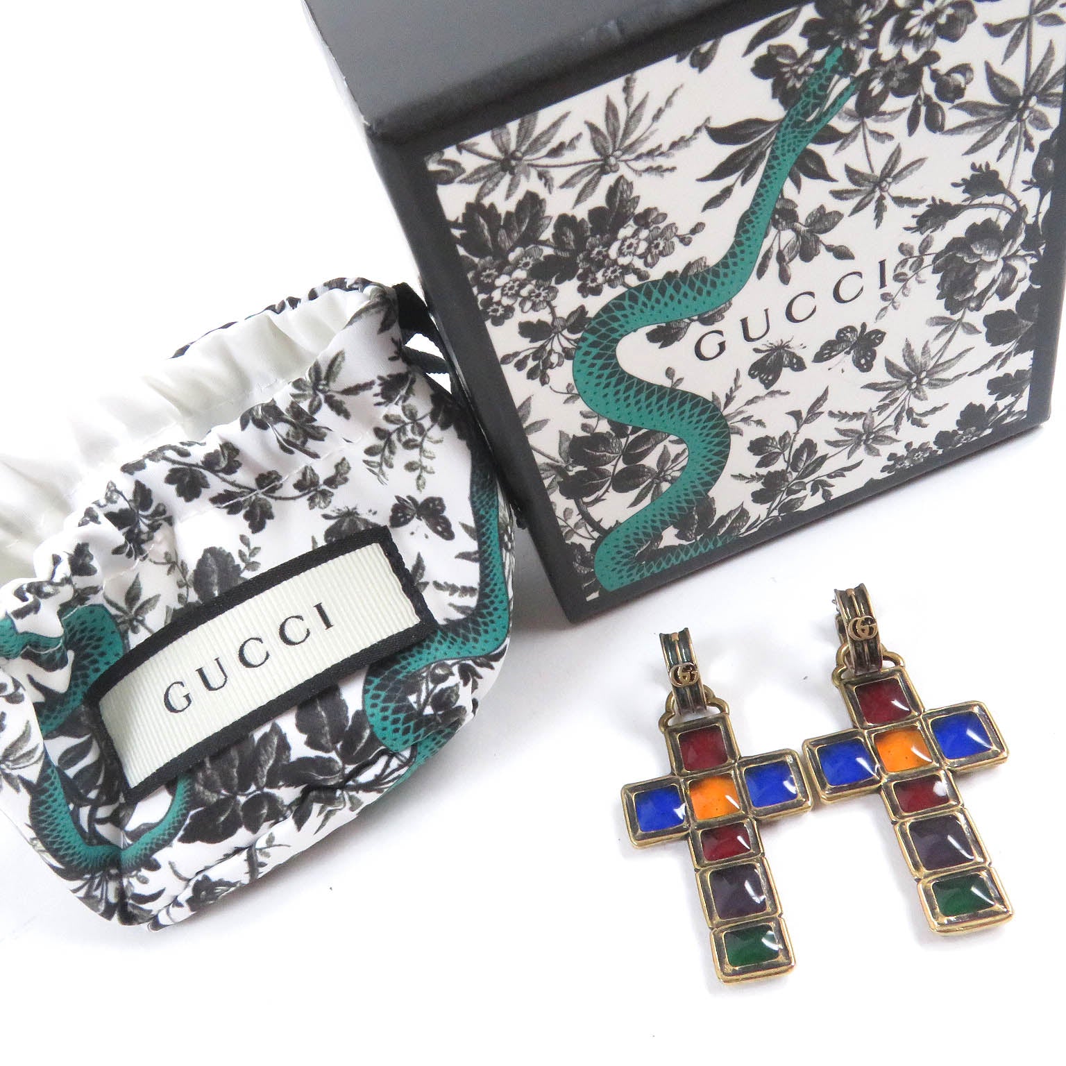 Gucci Double G Cross Earrings 548776