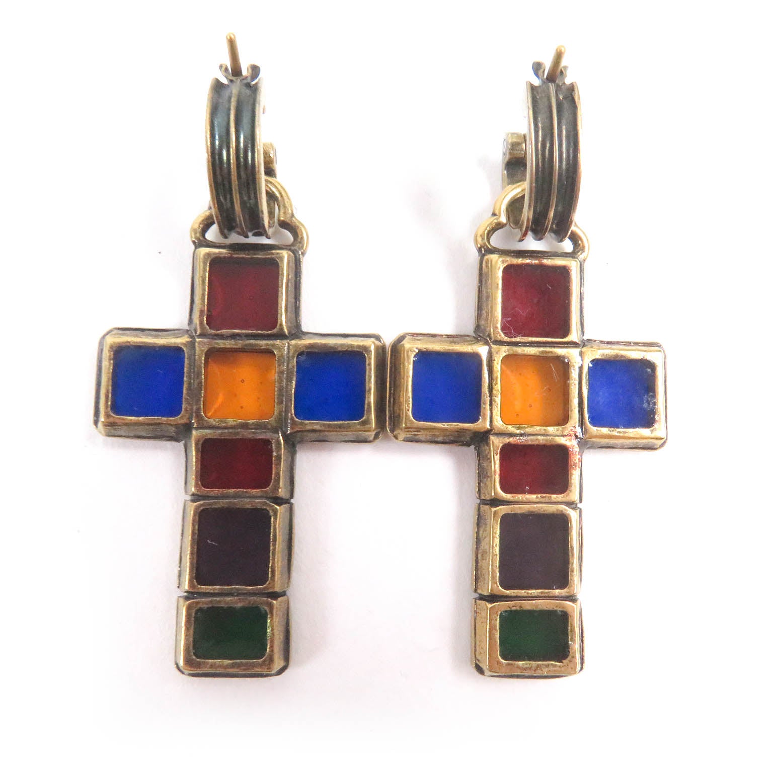 Gucci Double G Cross Earrings 548776