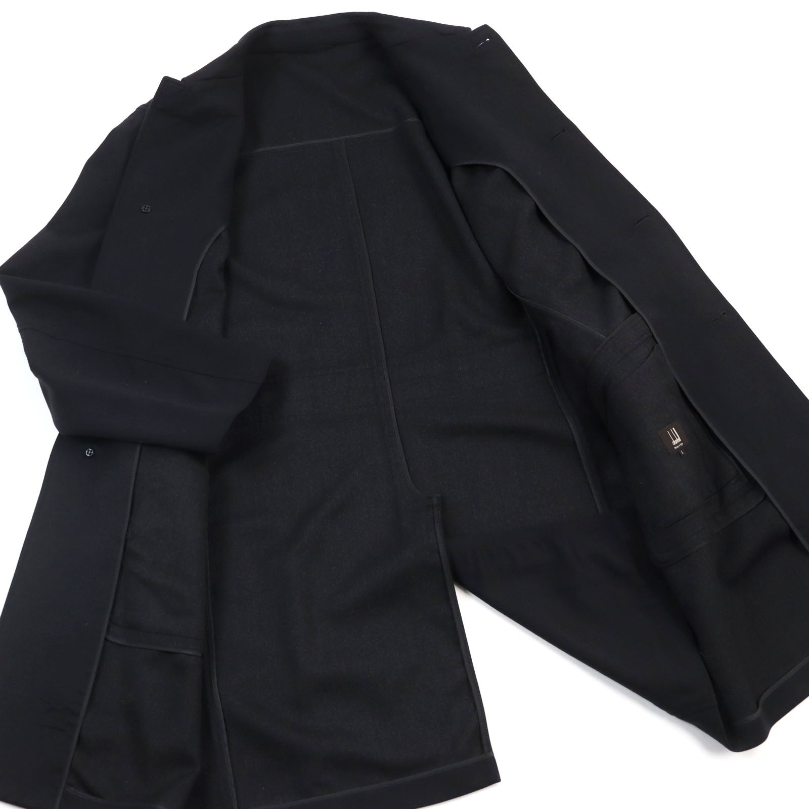 Dunhill Wool Long Coat Black L