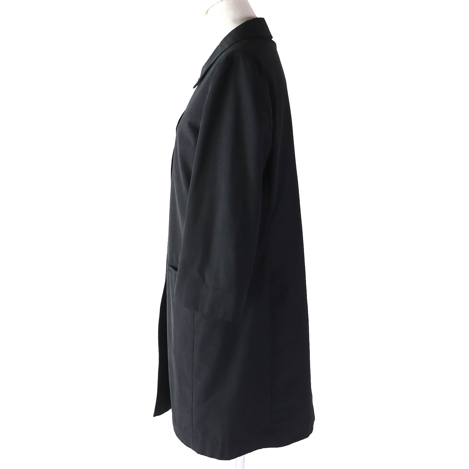 Herno Cotton Polyester Long Spring Coat Black 44