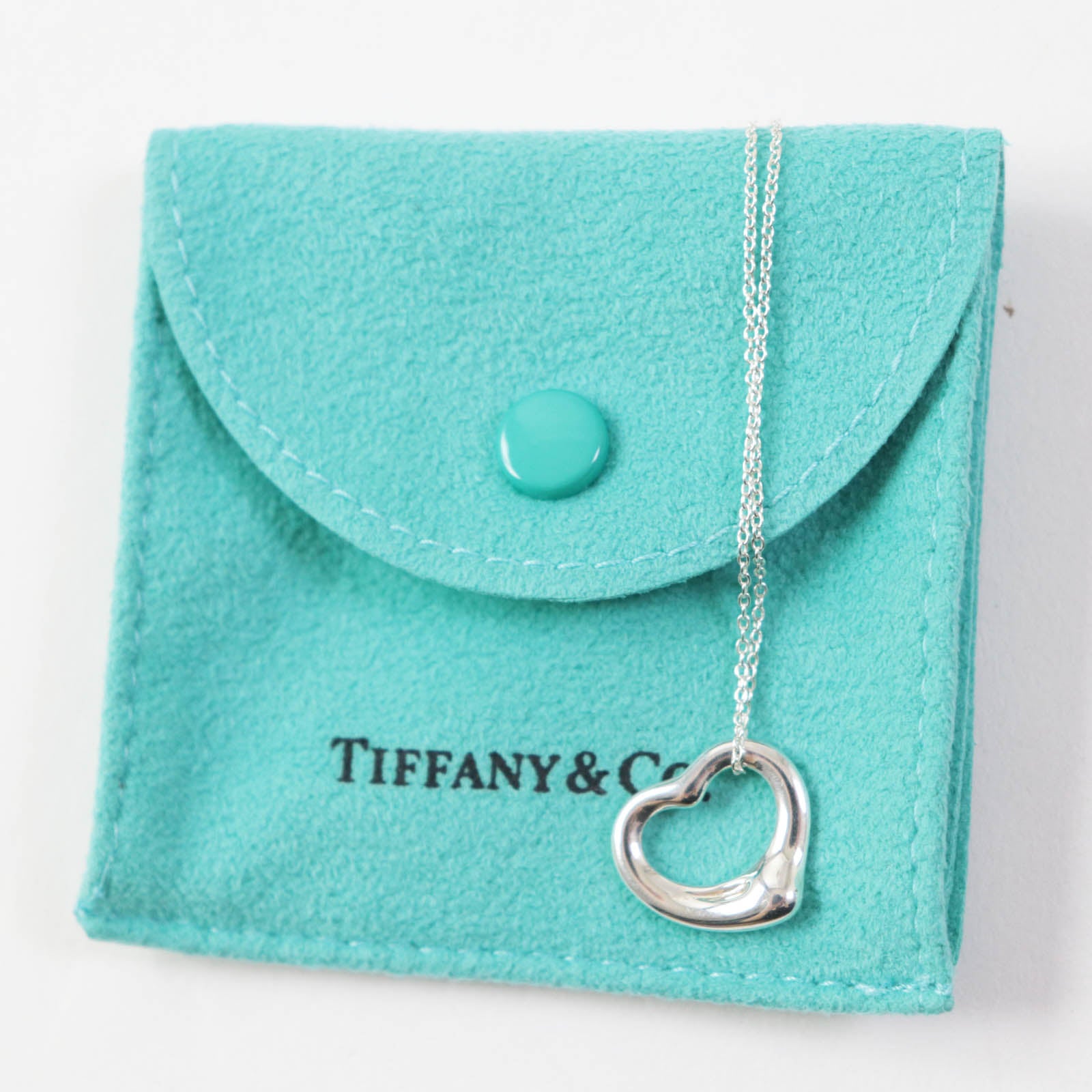 Tiffany & Co Open Heart Necklace AG925 Silver