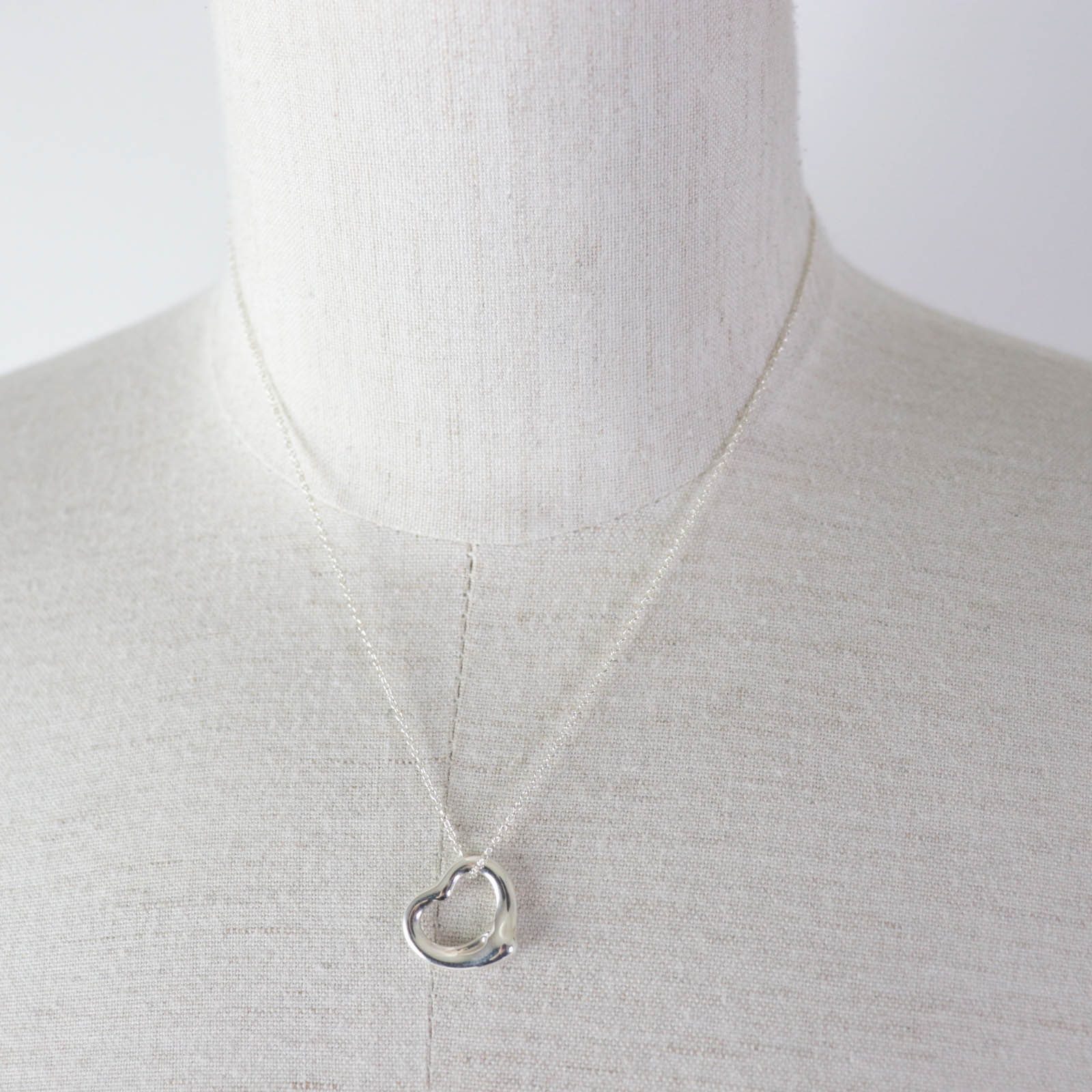 Tiffany & Co Open Heart Necklace AG925 Silver