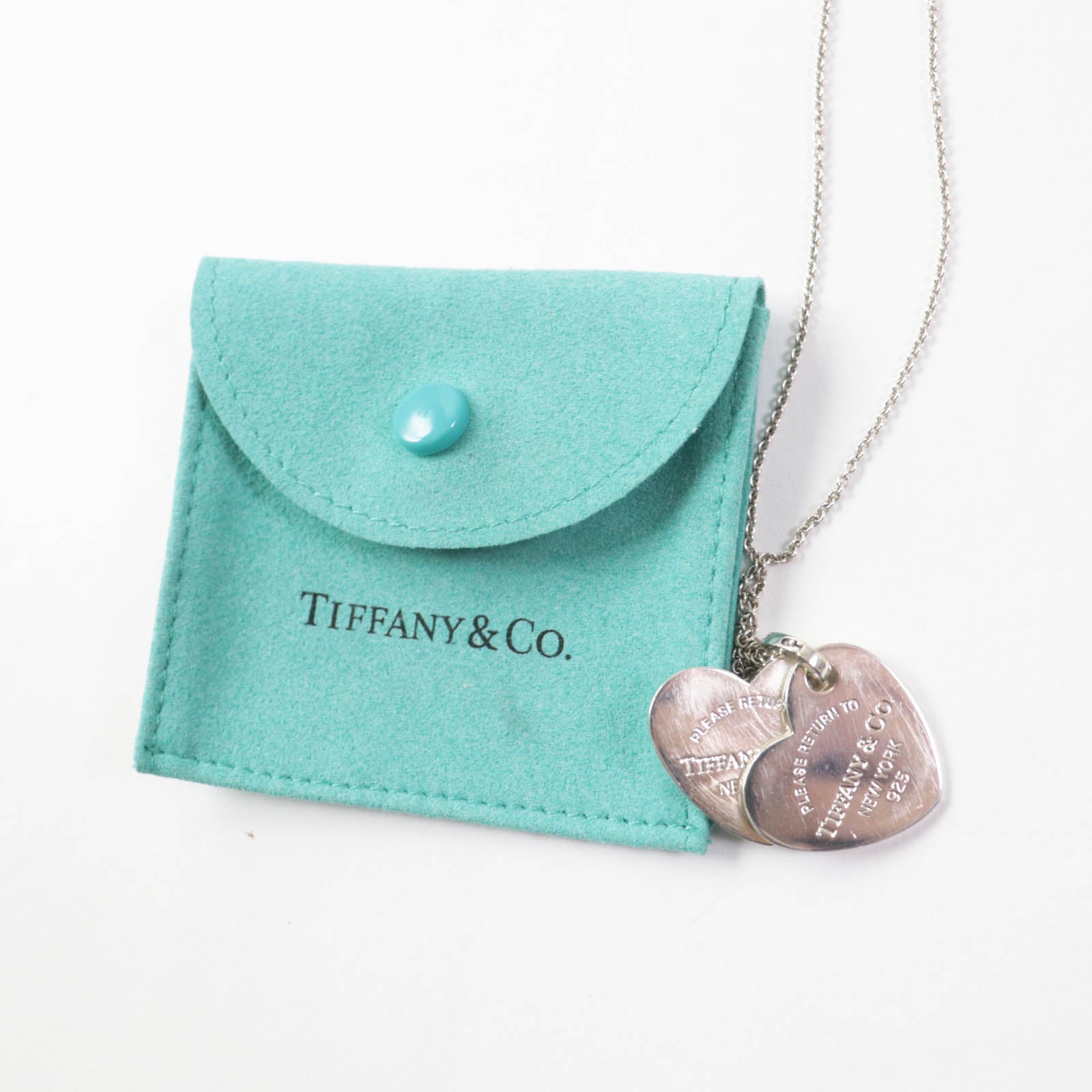 Tiffany & Co Double Heart Necklace AG925 Silver