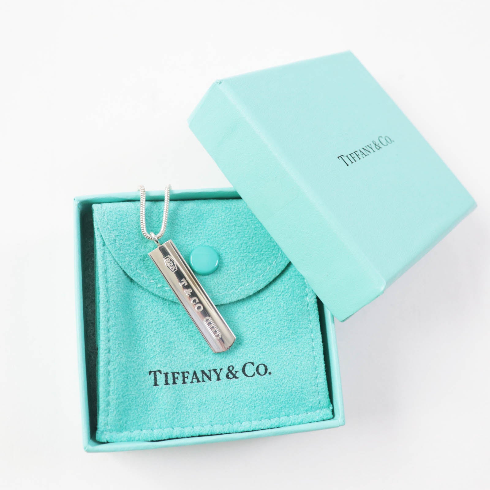 Tiffany & Co 1837 Bar Necklace AG925 Silver