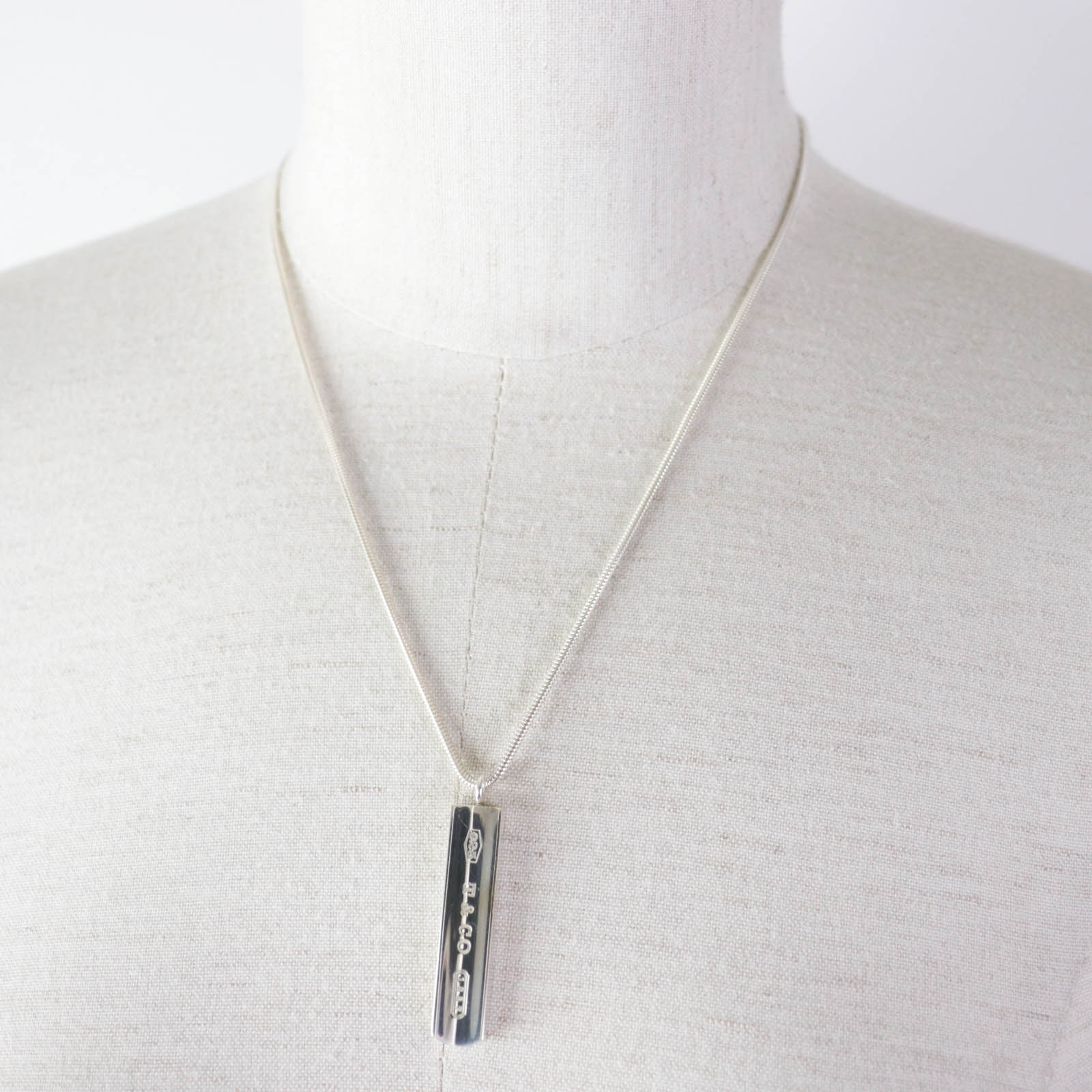 Tiffany & Co 1837 Bar Necklace AG925 Silver