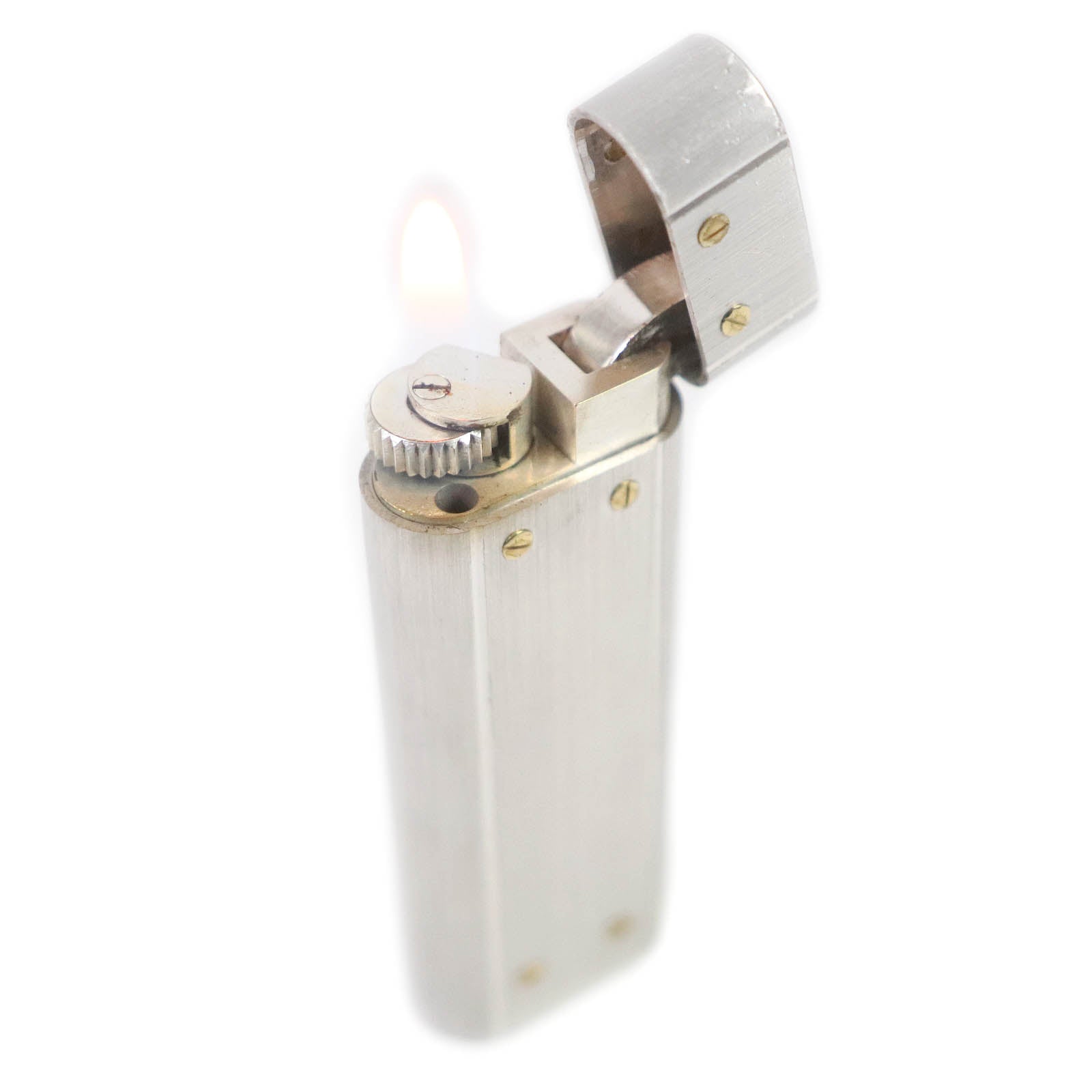 Cartier Santos Roller Gas Lighter Silver