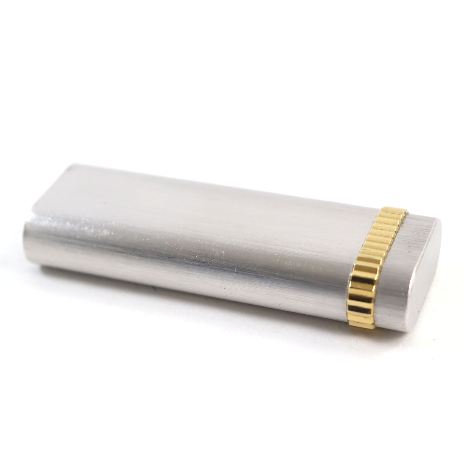 Cartier Silver Gold Oval Roller Lighter