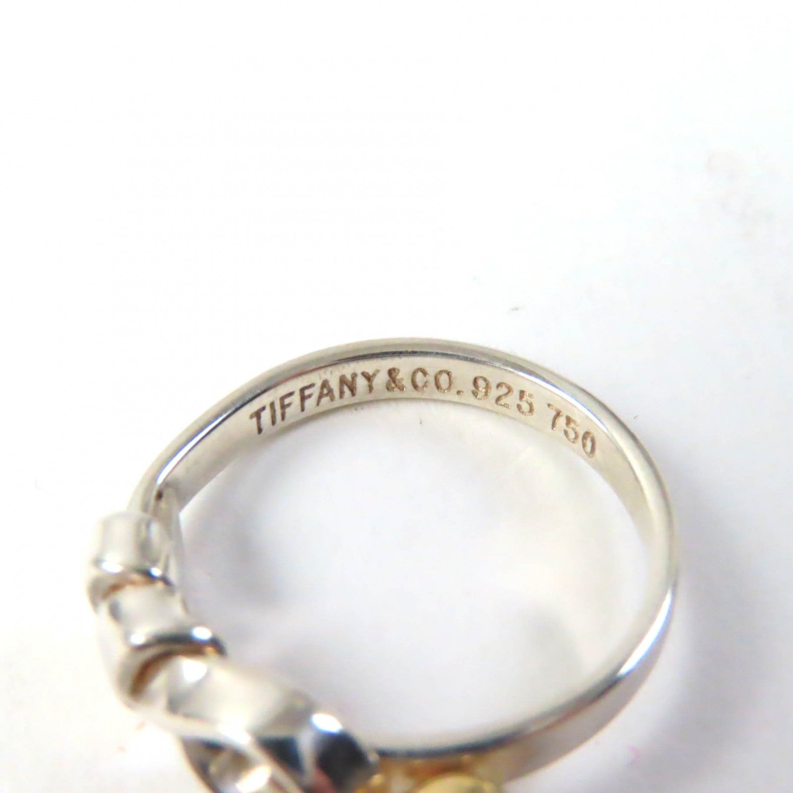 Tiffany & Co Love Knot Ring SV925 750 Silver Gold