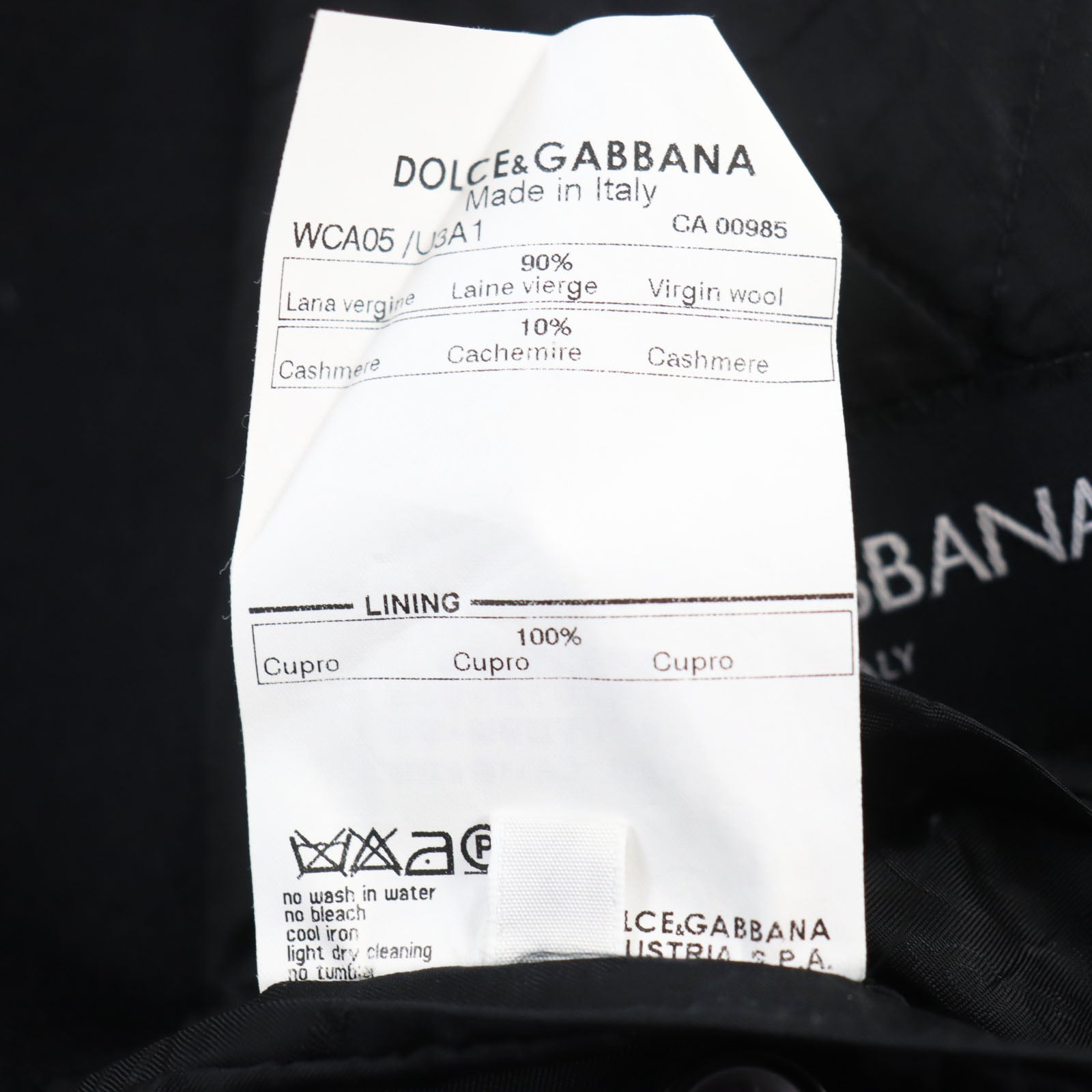 Dolce & Gabbana Wool Cashmere Double-Breasted Coat