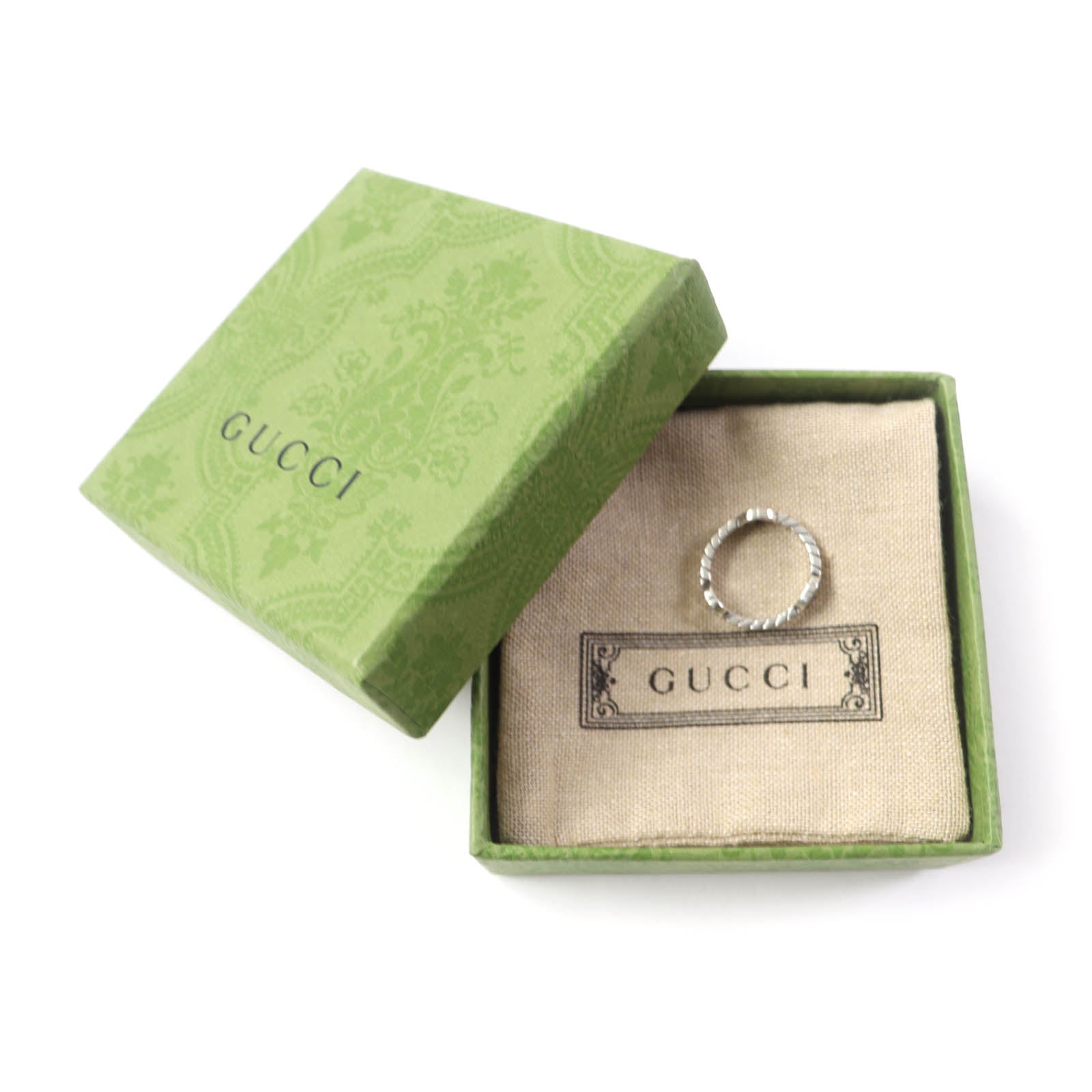 GUCCI Interlocking G Ring AG925 Silver