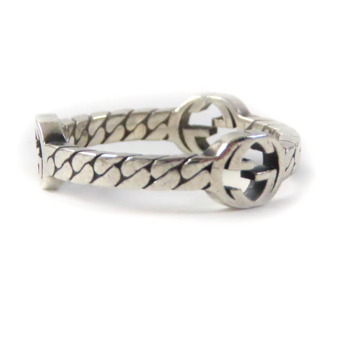 GUCCI Interlocking G Ring AG925 Silver