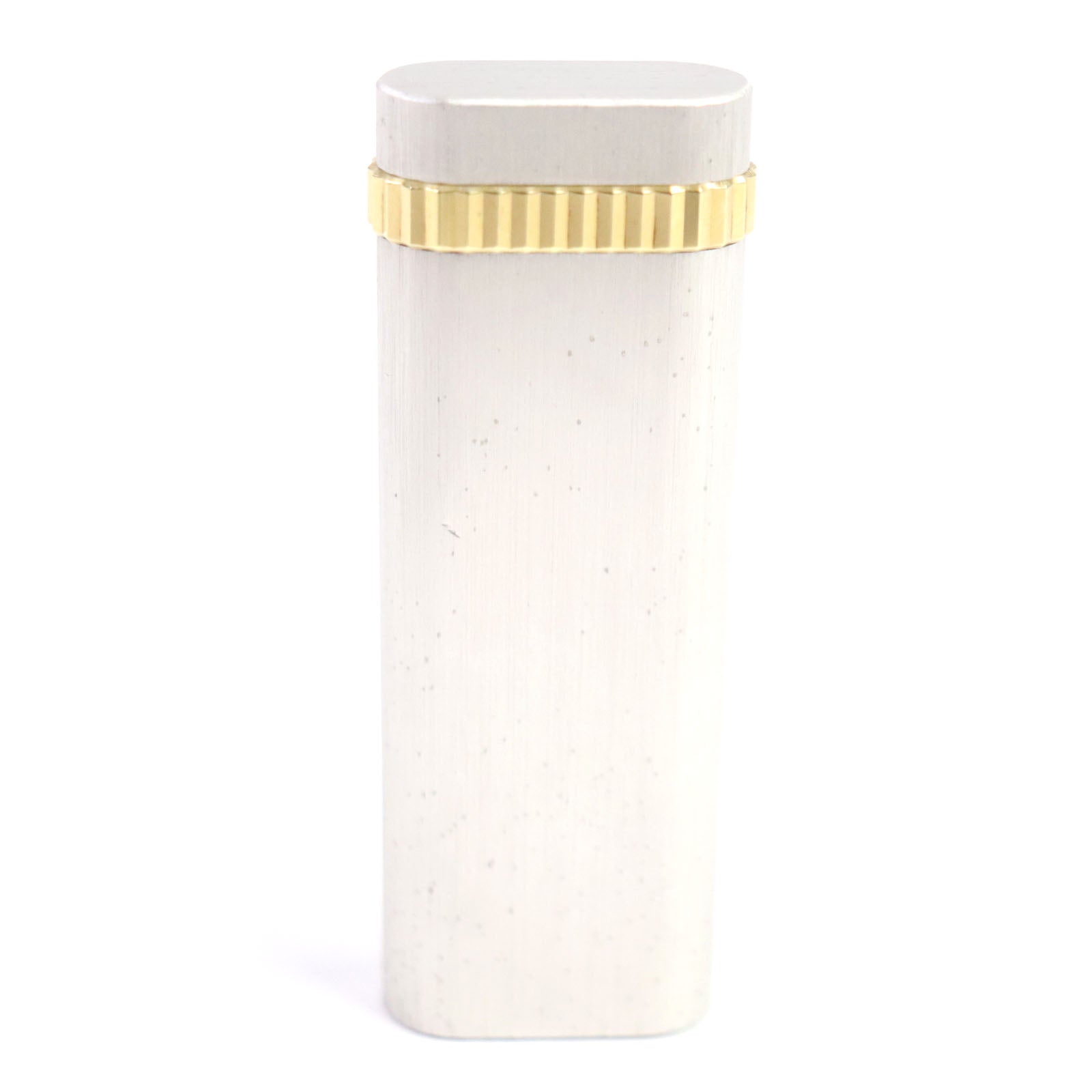 Cartier Silver Gold Oval Gas Lighter