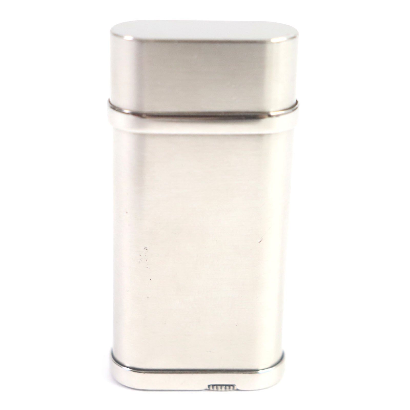 Cartier Oval Godron Logo Roller Gas Lighter Silver