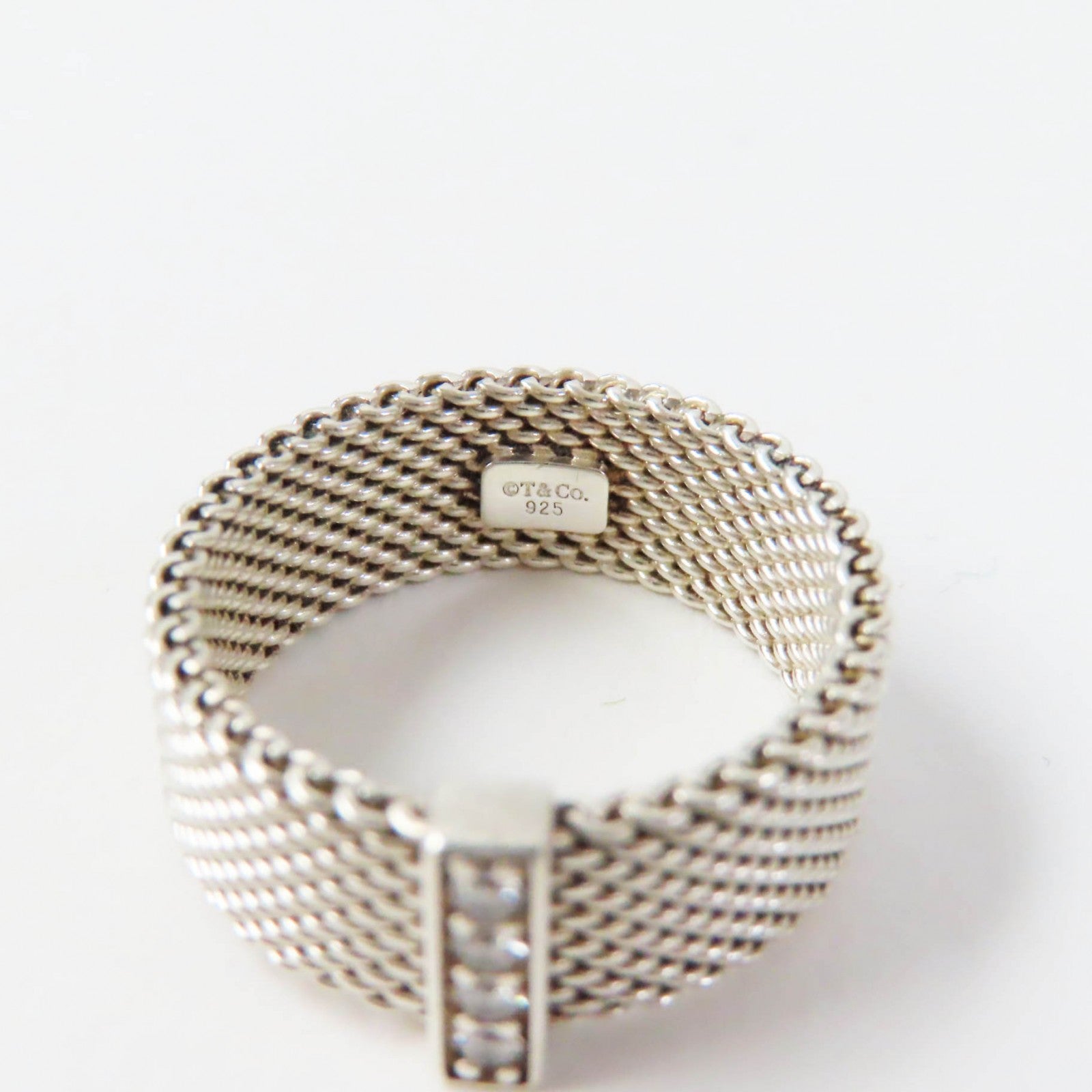 Tiffany & Co AG925 Diamond Mesh Ring