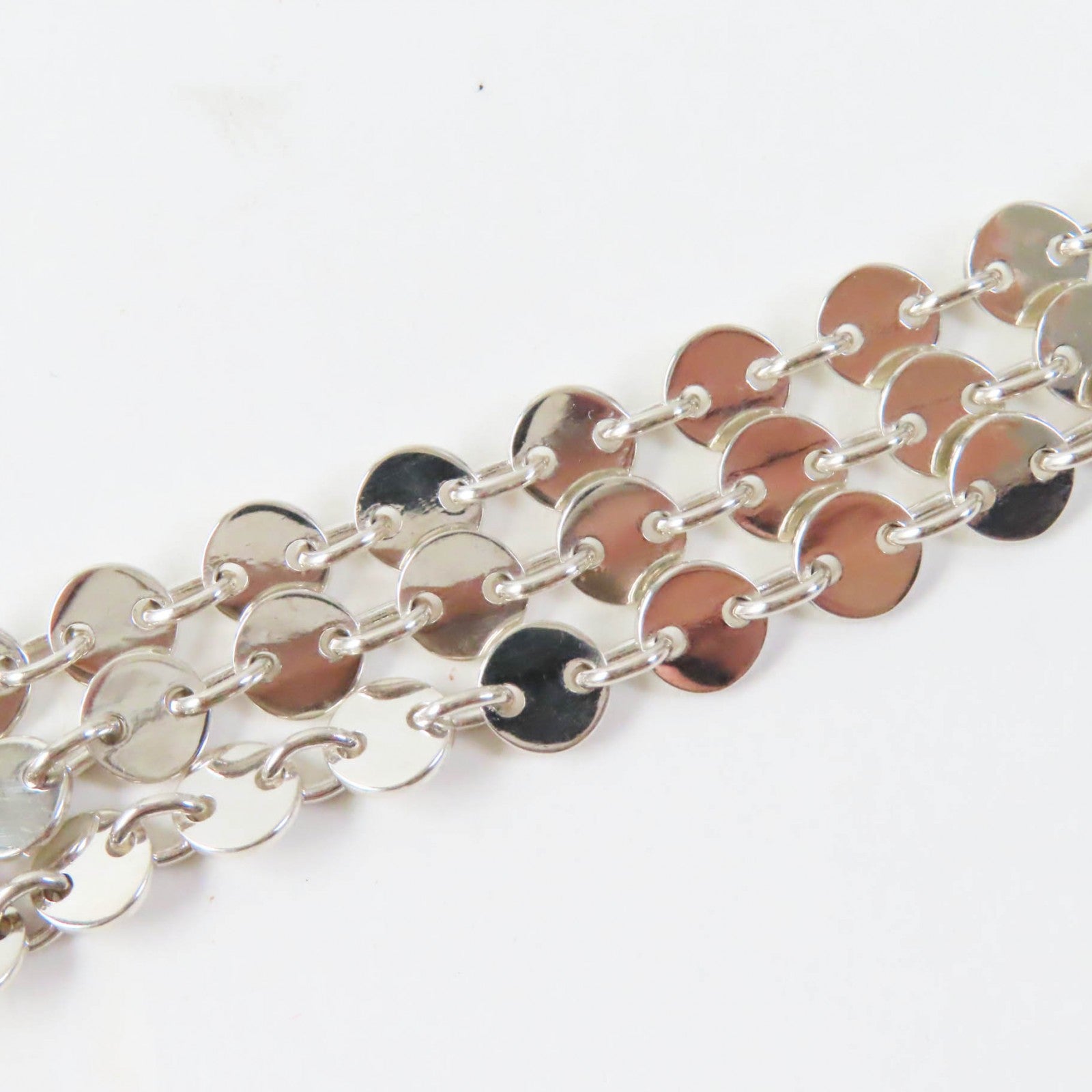 Hermes Confetti 3 Station Silver Bracelet